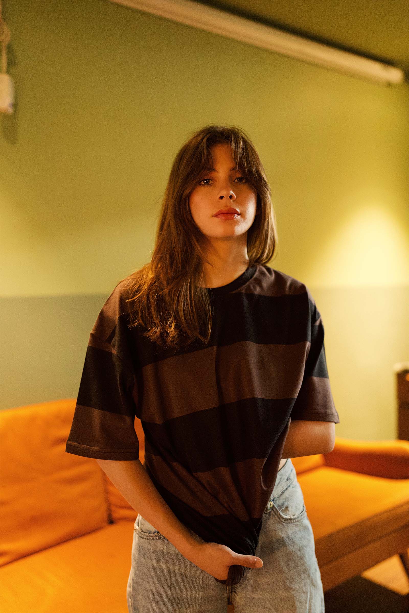 Coco Stripes Heavyweight Oversized T-shirt - BonkersCorner