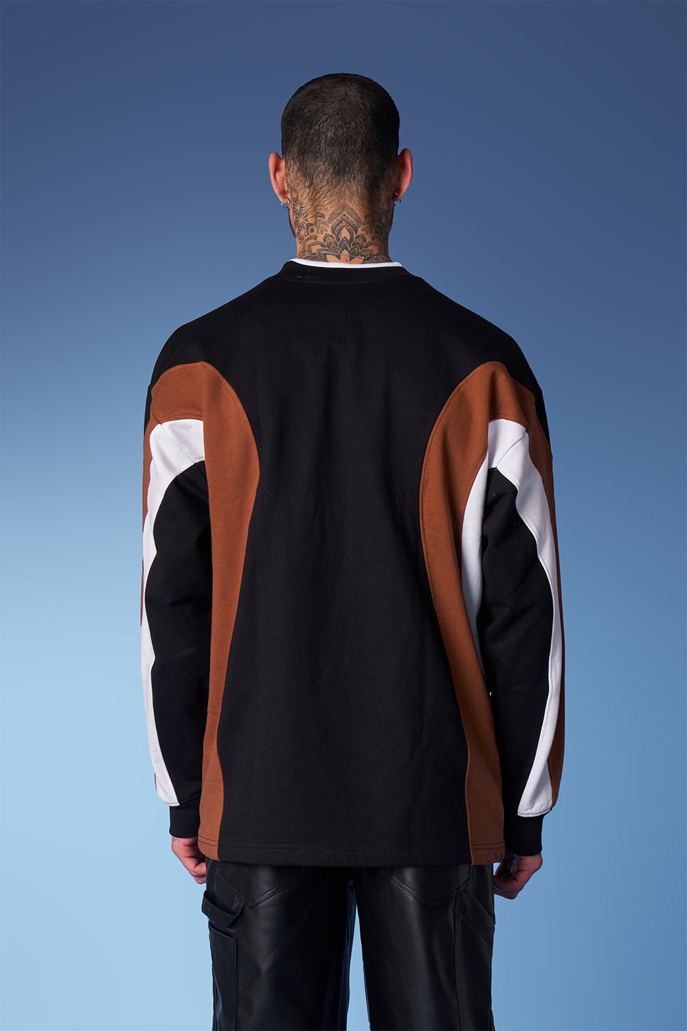 Colourblock Cut & Sew Crewneck - Sweatshirt - BonkersCorner