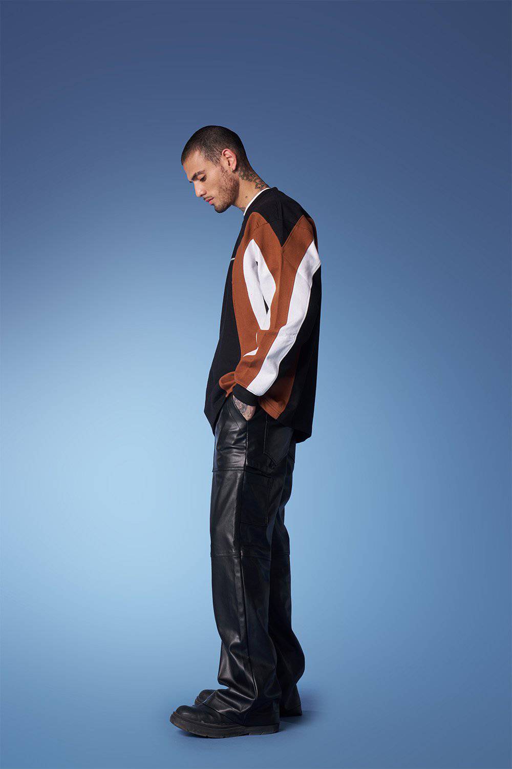 Colourblock Cut & Sew Crewneck - Sweatshirt - BonkersCorner