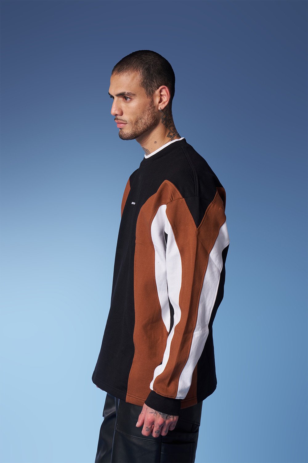 Colourblock Cut & Sew Crewneck - Sweatshirt - BonkersCorner
