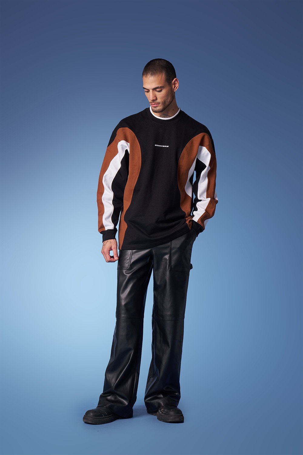 Colourblock Cut & Sew Crewneck - Sweatshirt - BonkersCorner