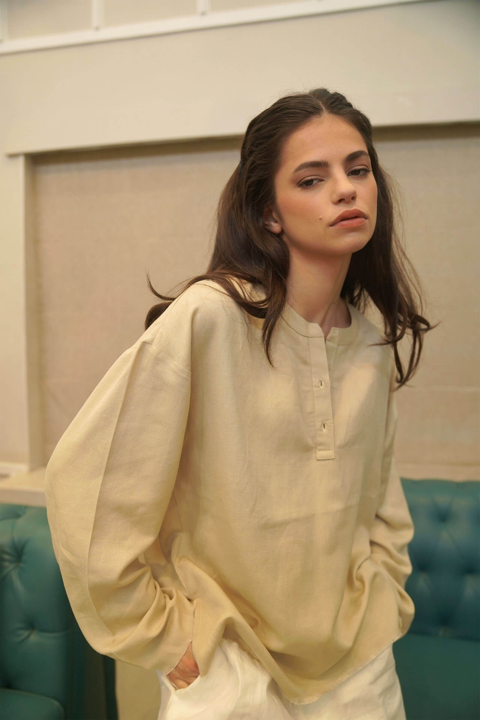 Cream Coloured Shirt - BonkersCorner