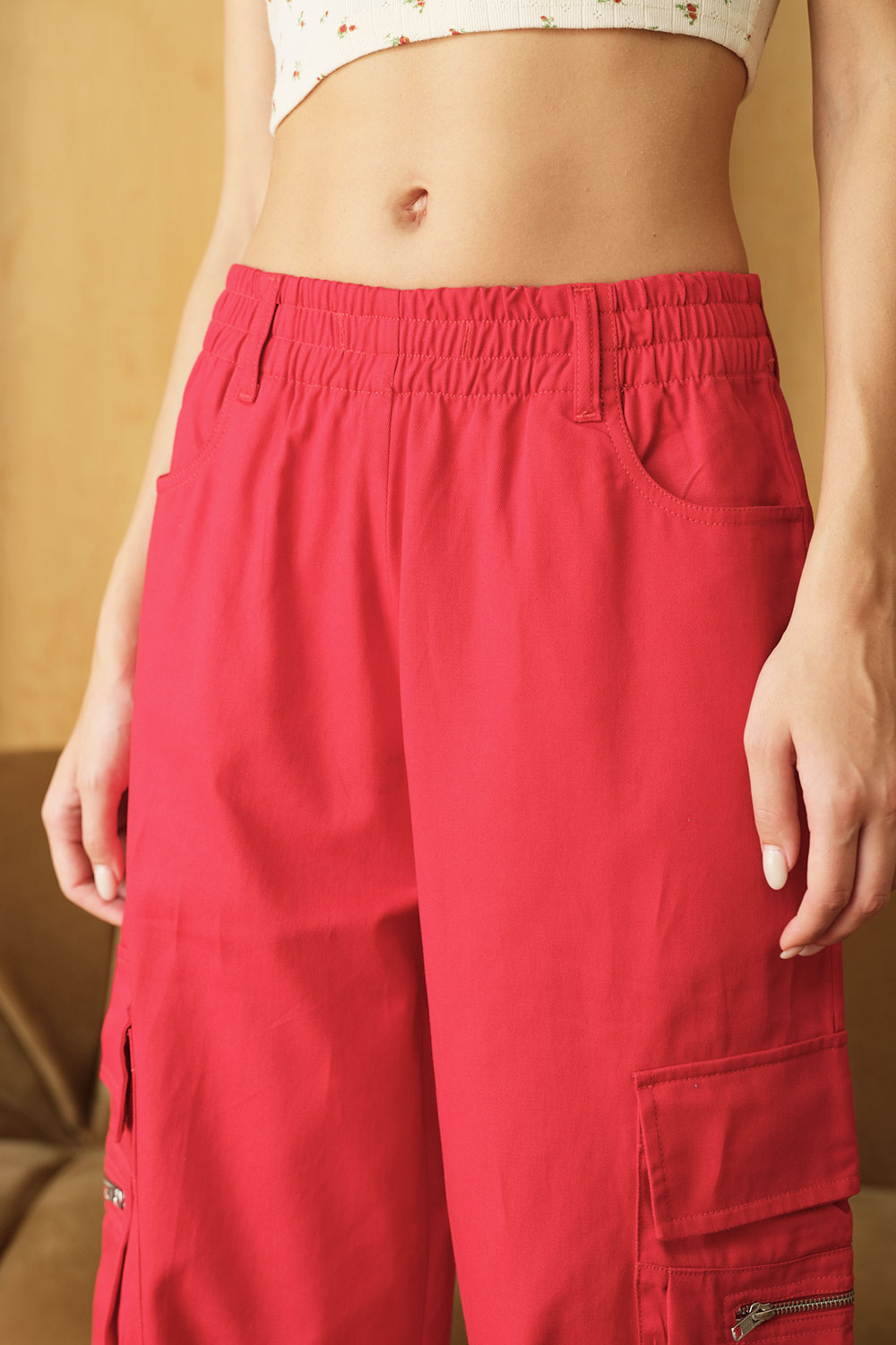 Crimson Cargo Pants - BonkersCorner