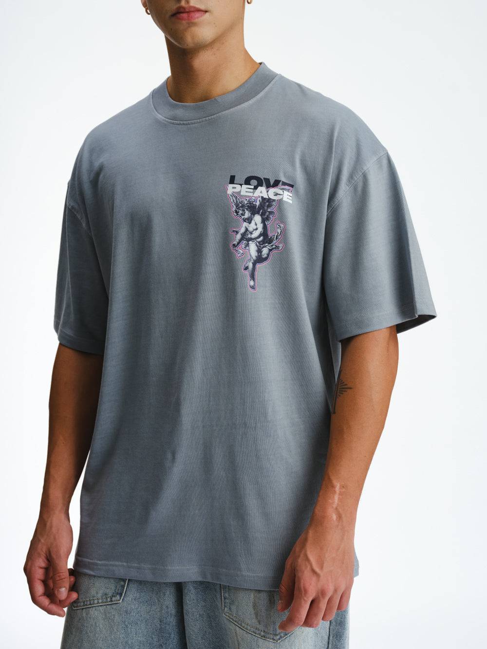 Cupid Love And Peace Premium Oversized T-shirt - BonkersCorner