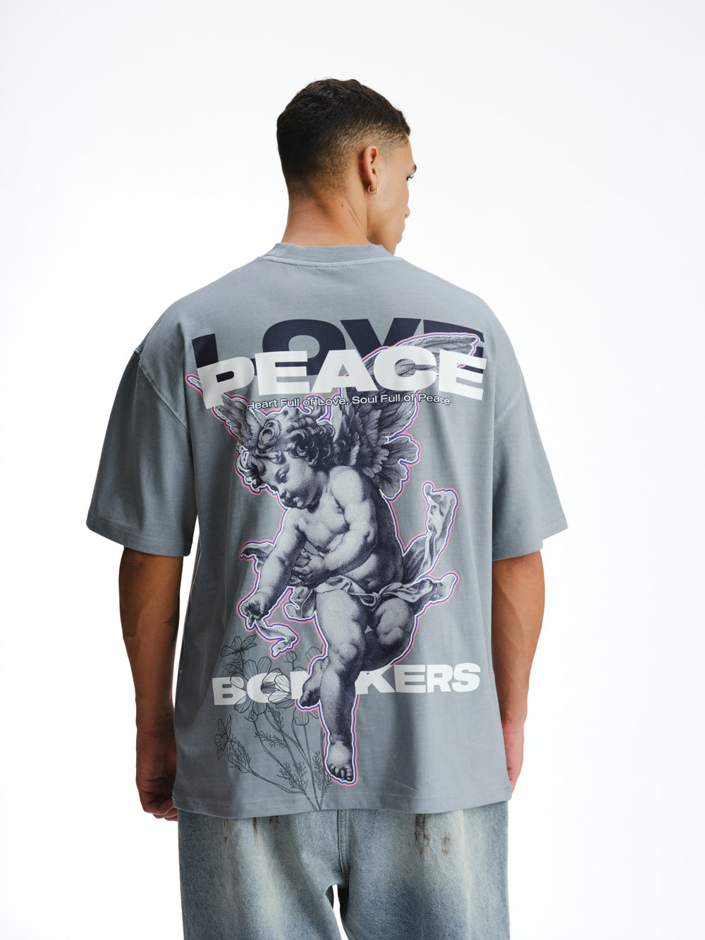Cupid Love And Peace Premium Oversized T-shirt - BonkersCorner