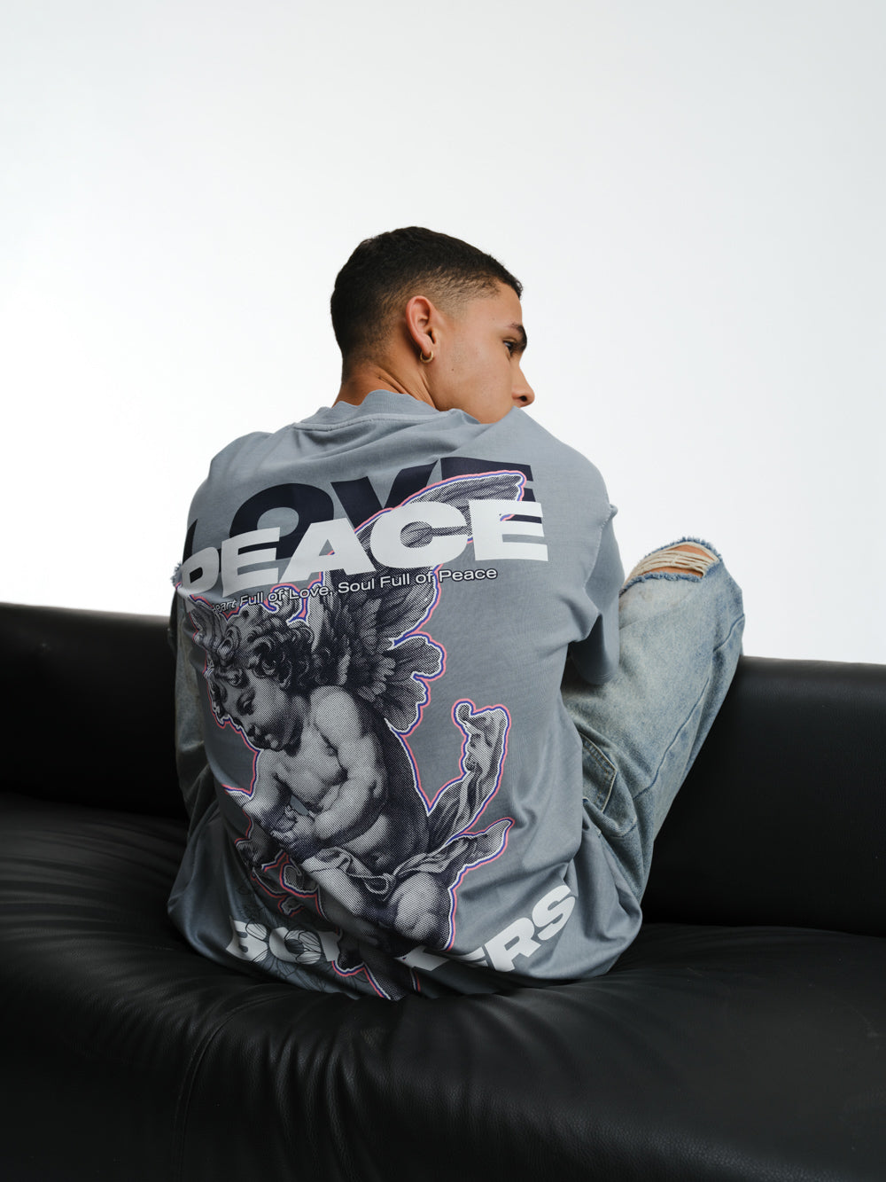 Cupid Love And Peace Premium Oversized T-shirt - BonkersCorner