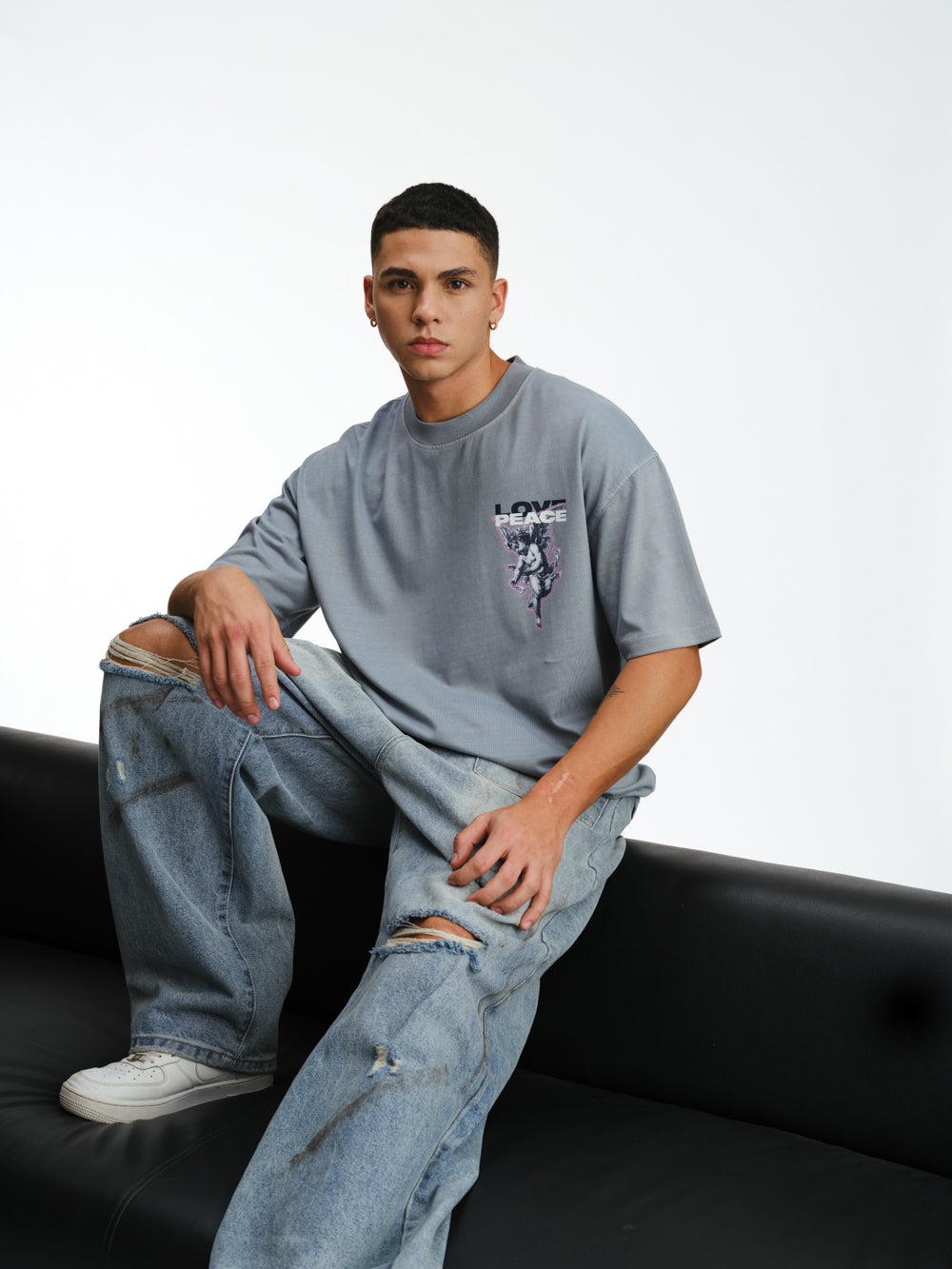 Cupid Love And Peace Premium Oversized T-shirt - BonkersCorner