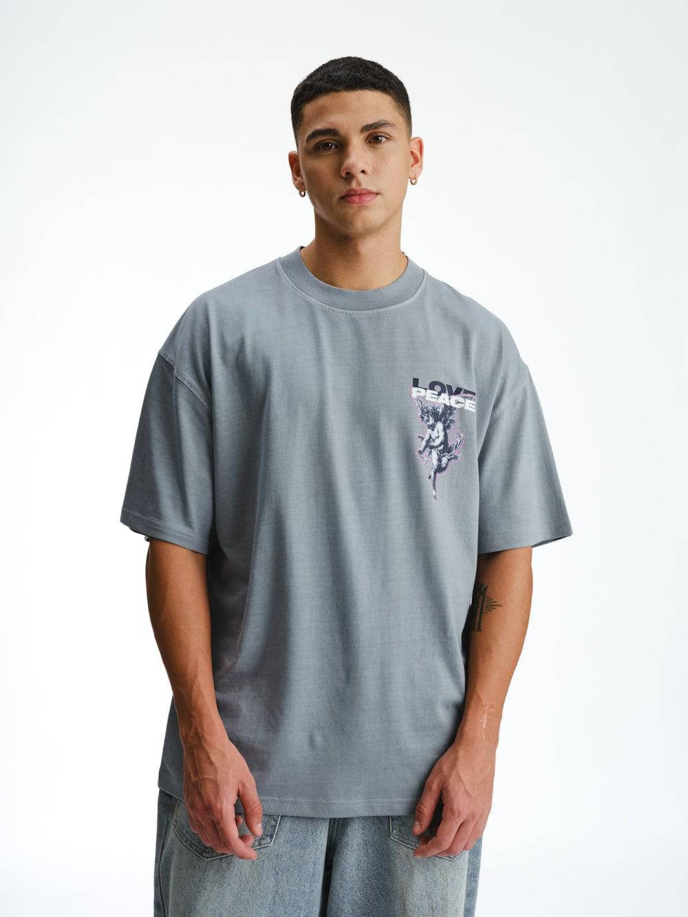 Cupid Love And Peace Premium Oversized T-shirt - BonkersCorner