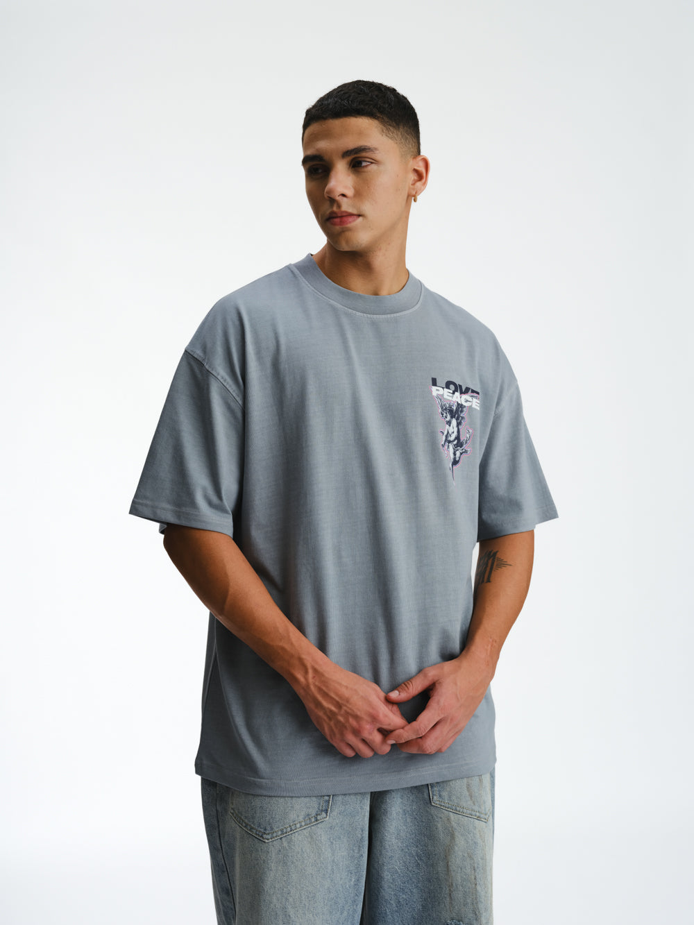 Cupid Love And Peace Premium Oversized T-shirt - BonkersCorner