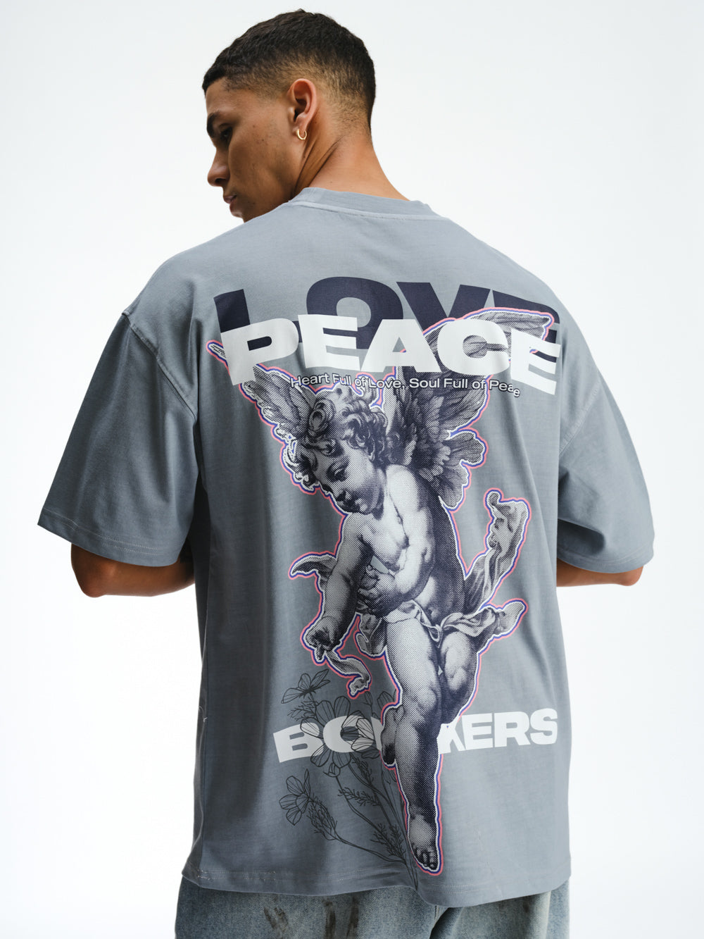 Cupid Love And Peace Premium Oversized T-shirt - BonkersCorner