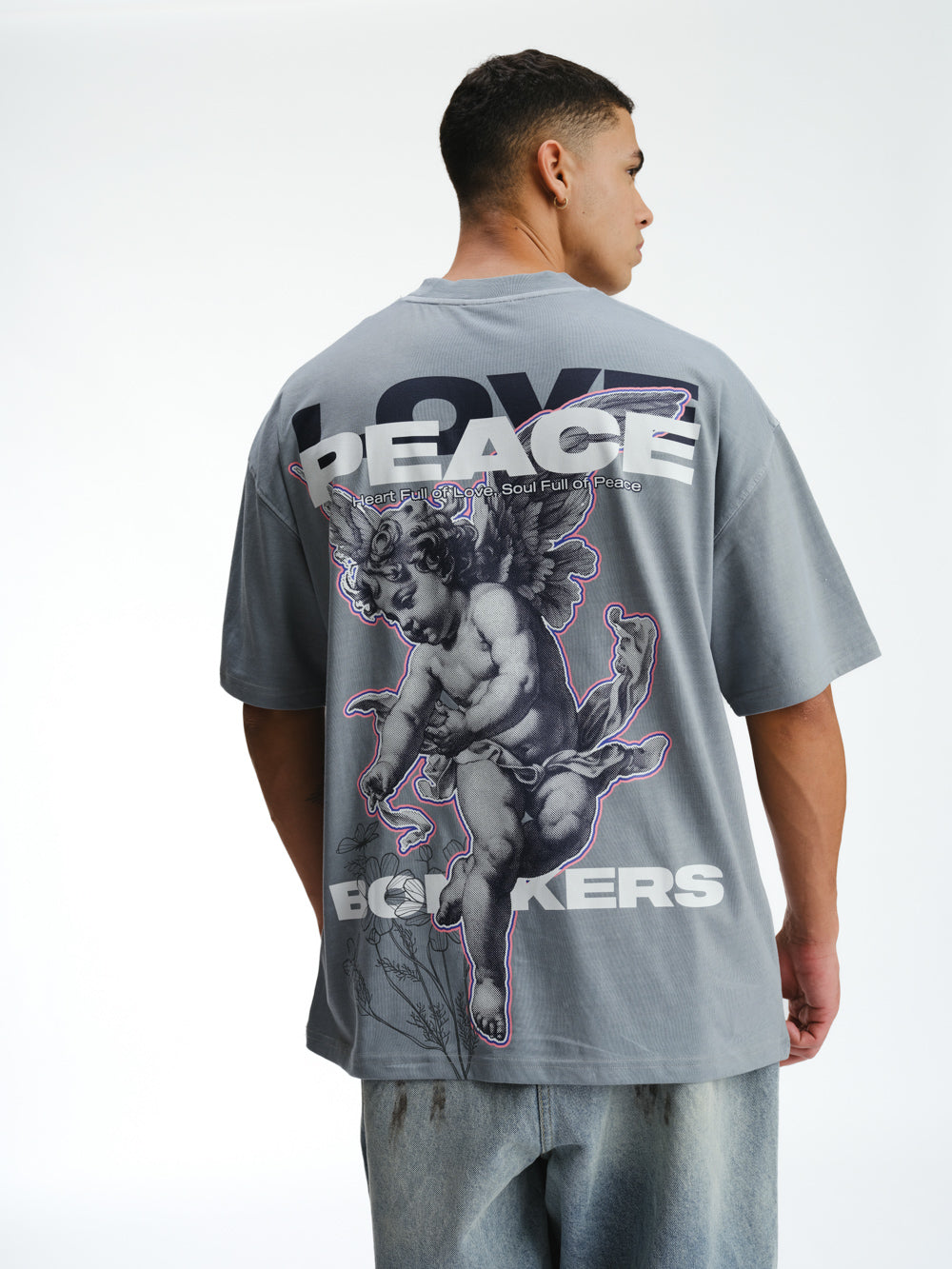 Cupid Love And Peace Premium Oversized T-shirt - BonkersCorner