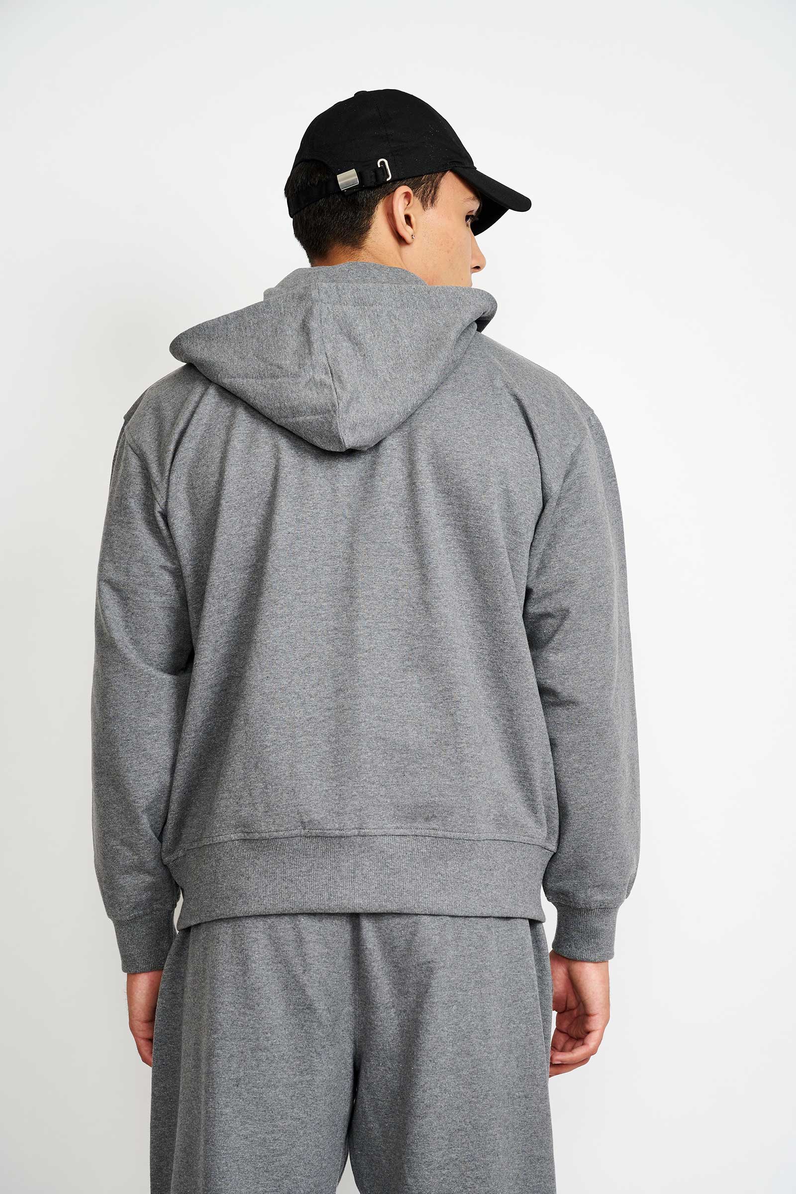 Dark Grey Melange Zipper - BonkersCorner