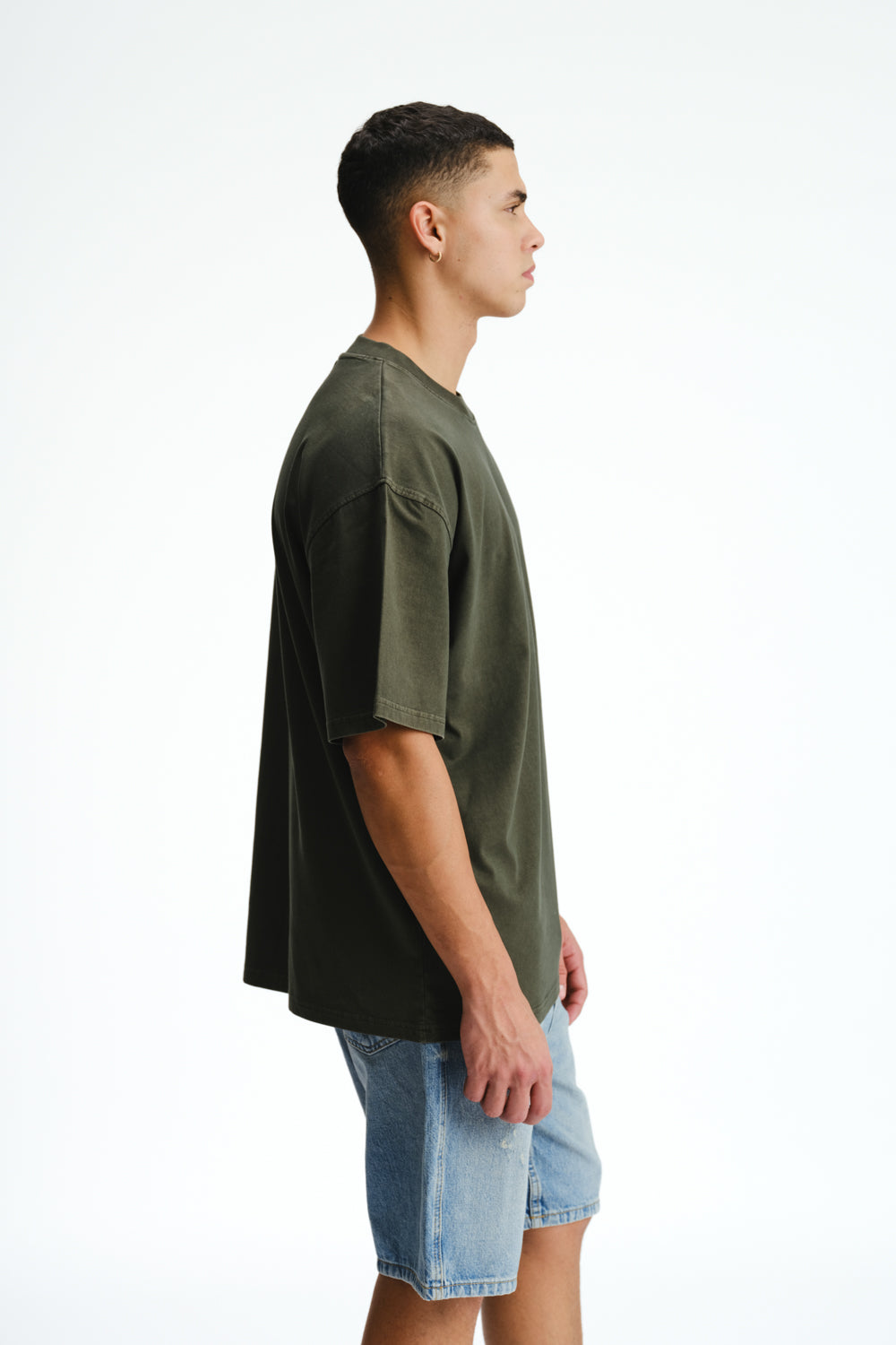 Dark Olive Signature Heavyweight Faded T-shirt - BonkersCorner