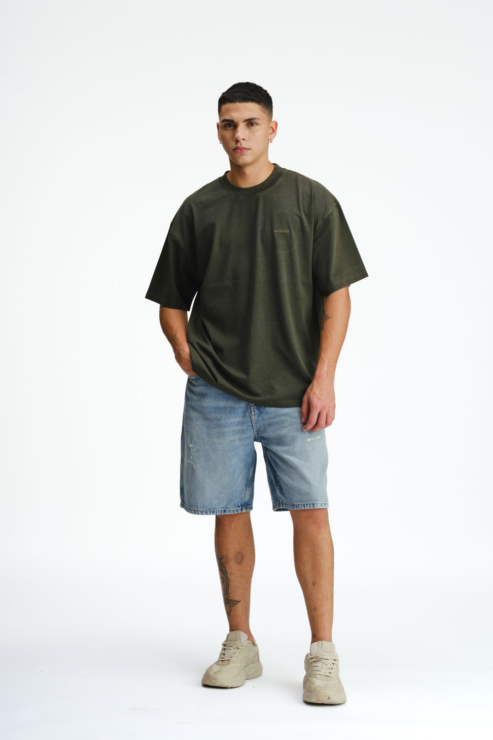 Dark Olive Signature Heavyweight Faded T-shirt - BonkersCorner