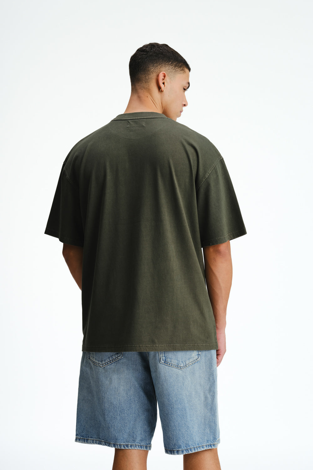 Dark Olive Signature Heavyweight Faded T-shirt - BonkersCorner