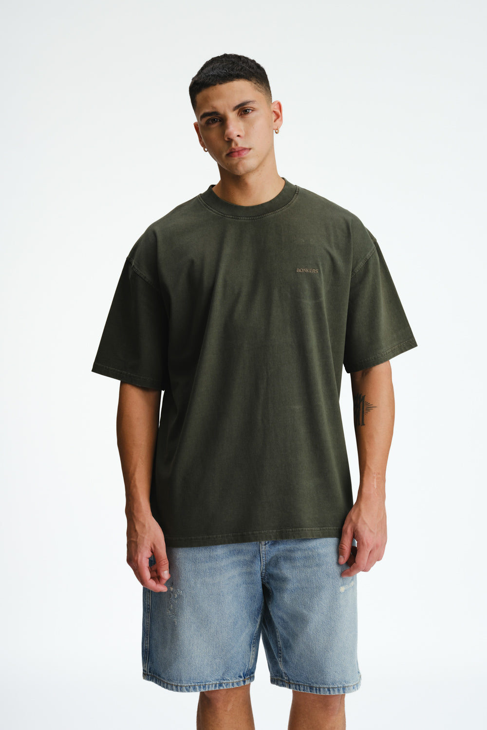 Dark Olive Signature Heavyweight Faded T-shirt - BonkersCorner