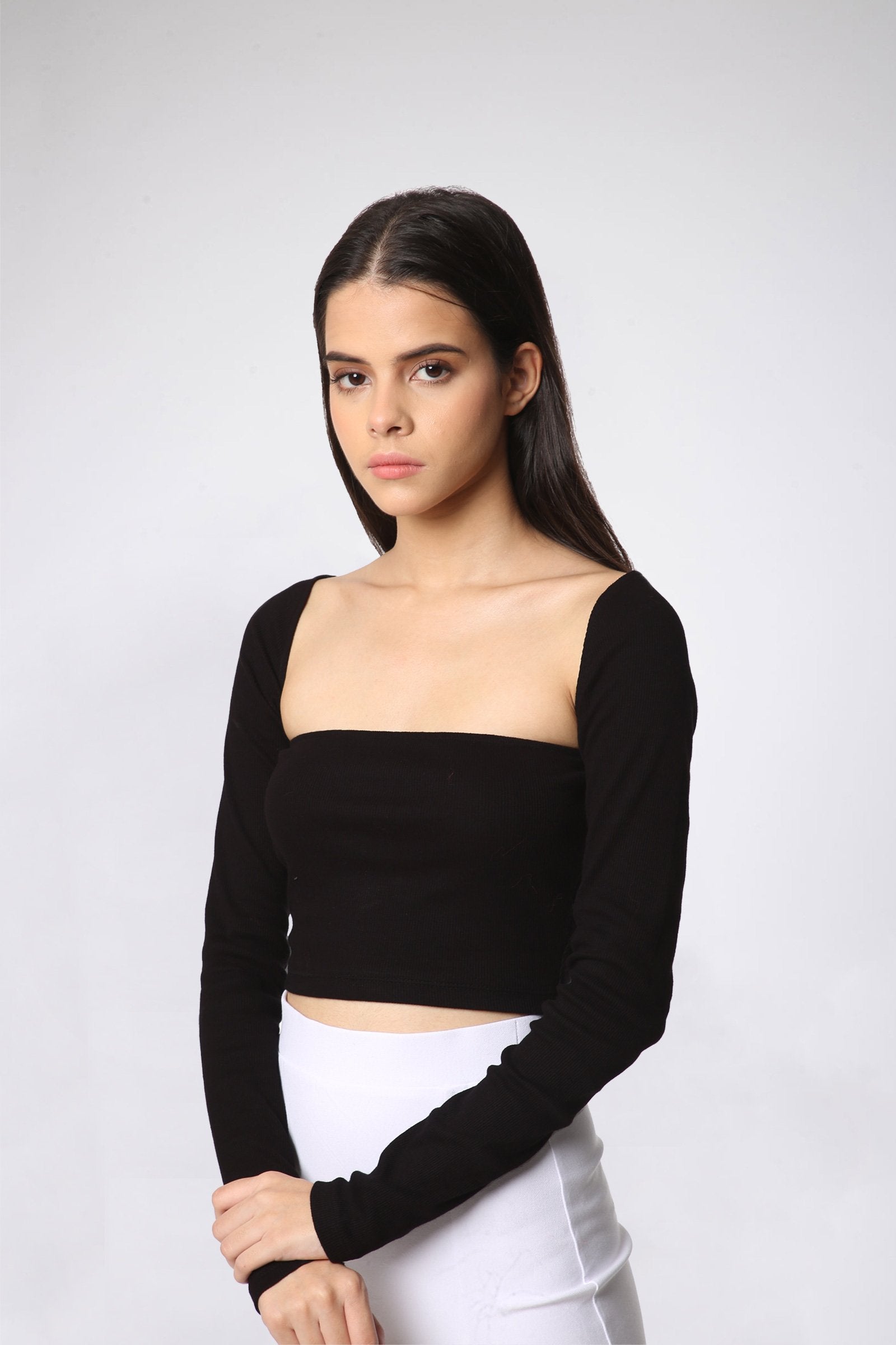 Delilah Square Neck Crop Top - BonkersCorner