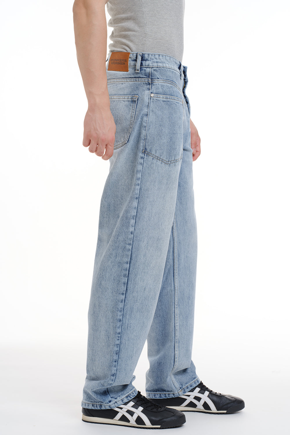 Chalk Wash Indigo Straight Fit Jeans