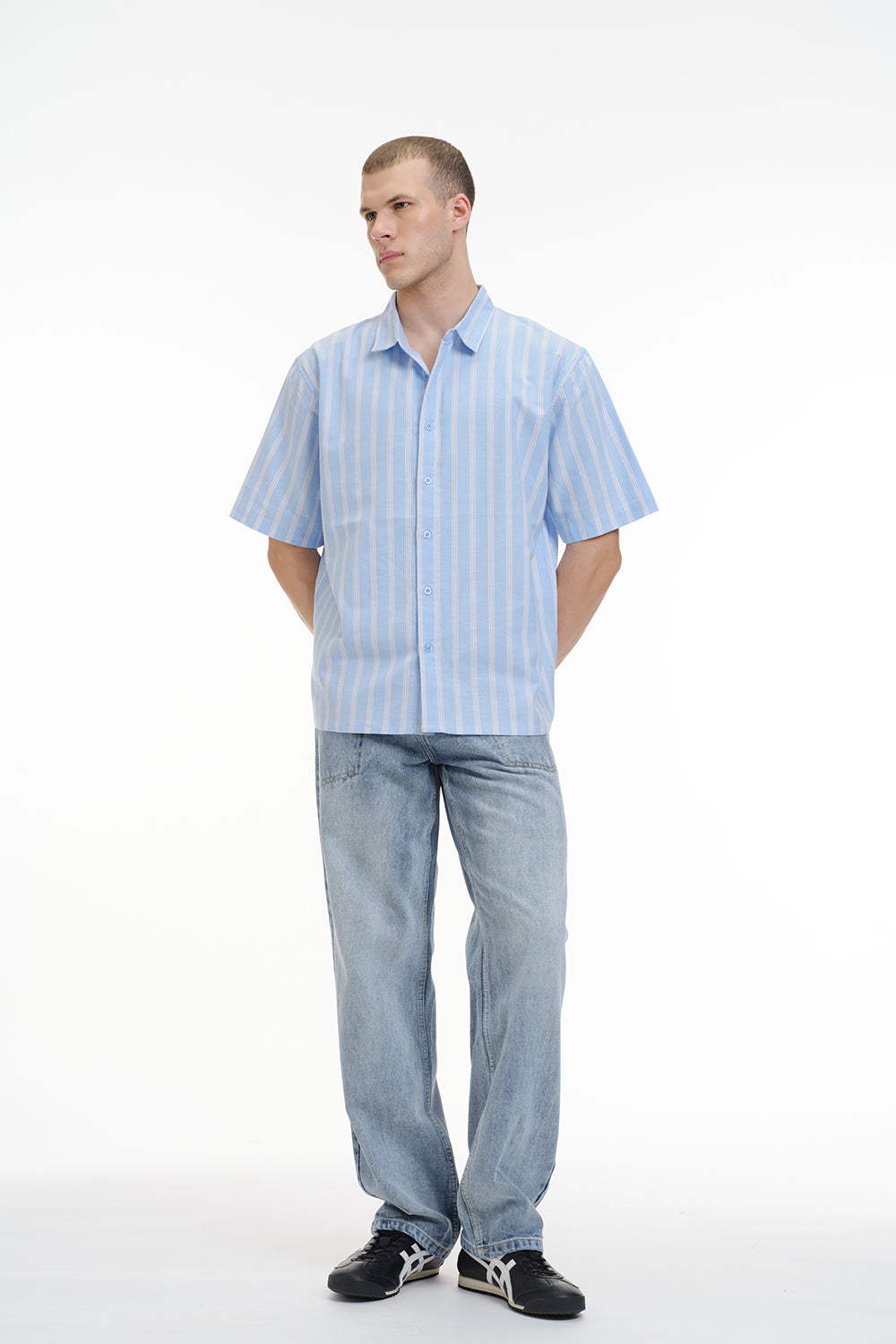Chalk Wash Indigo Straight Fit Jeans