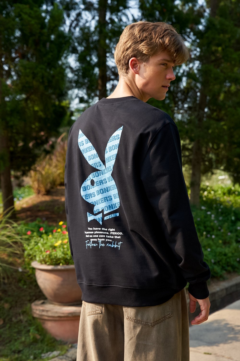 Follow The Rabbit Oversized Sweatshirt - BonkersCorner
