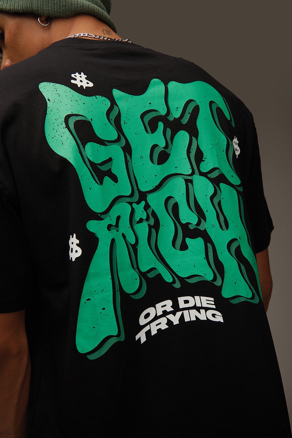 Get Rich Oversized T-shirt - BonkersCorner