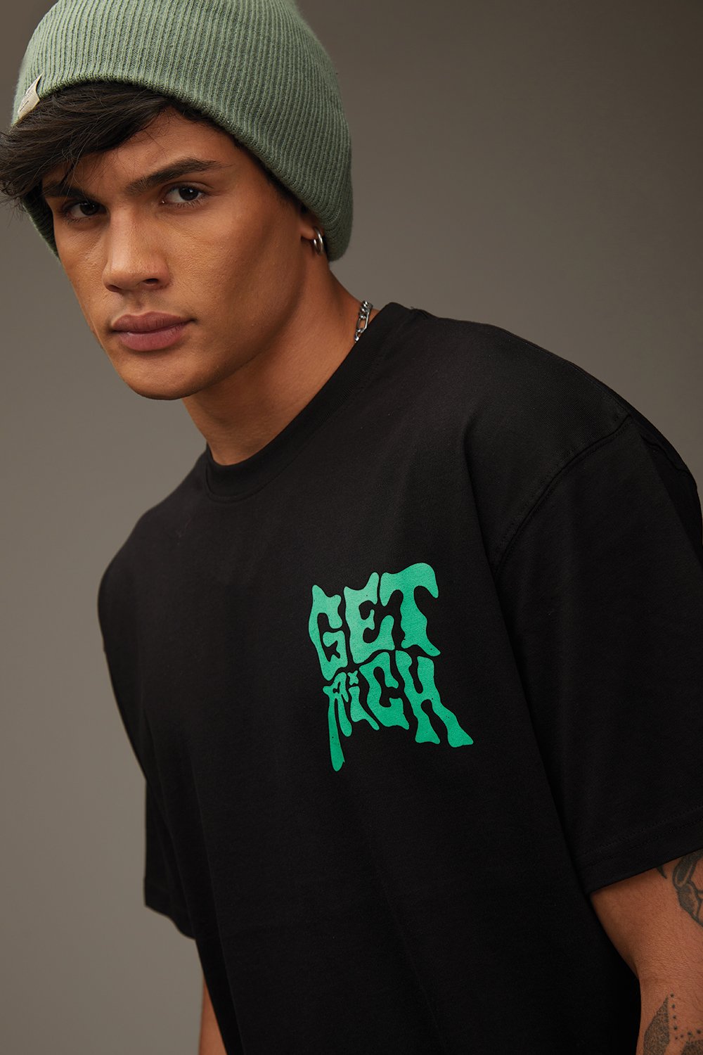 Get Rich Oversized T-shirt - BonkersCorner