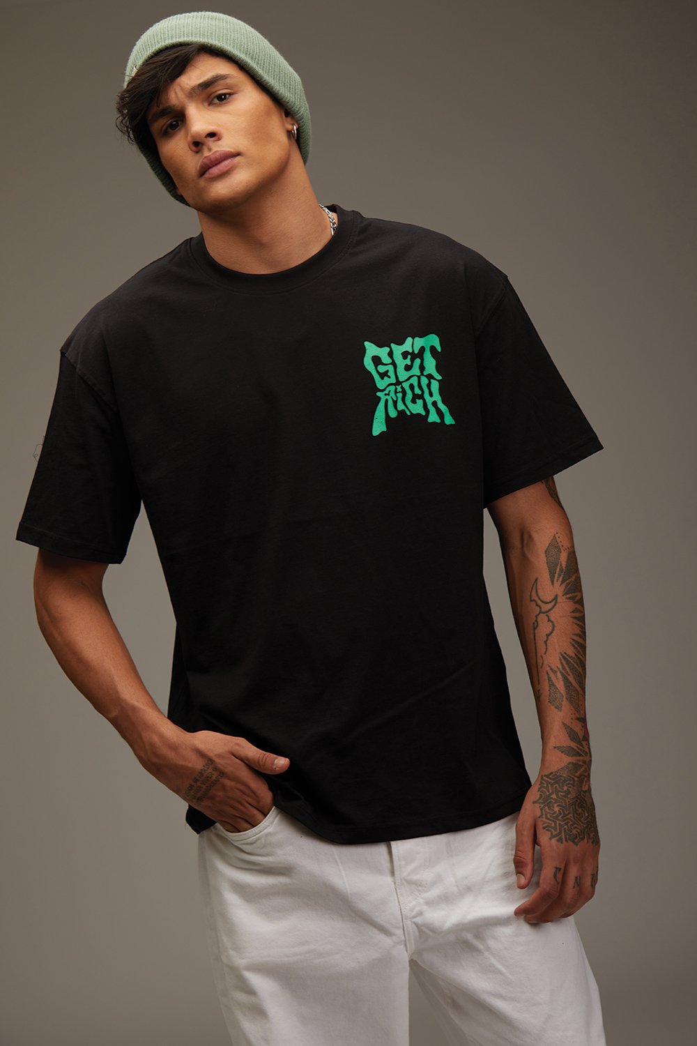 Get Rich Oversized T-shirt - BonkersCorner