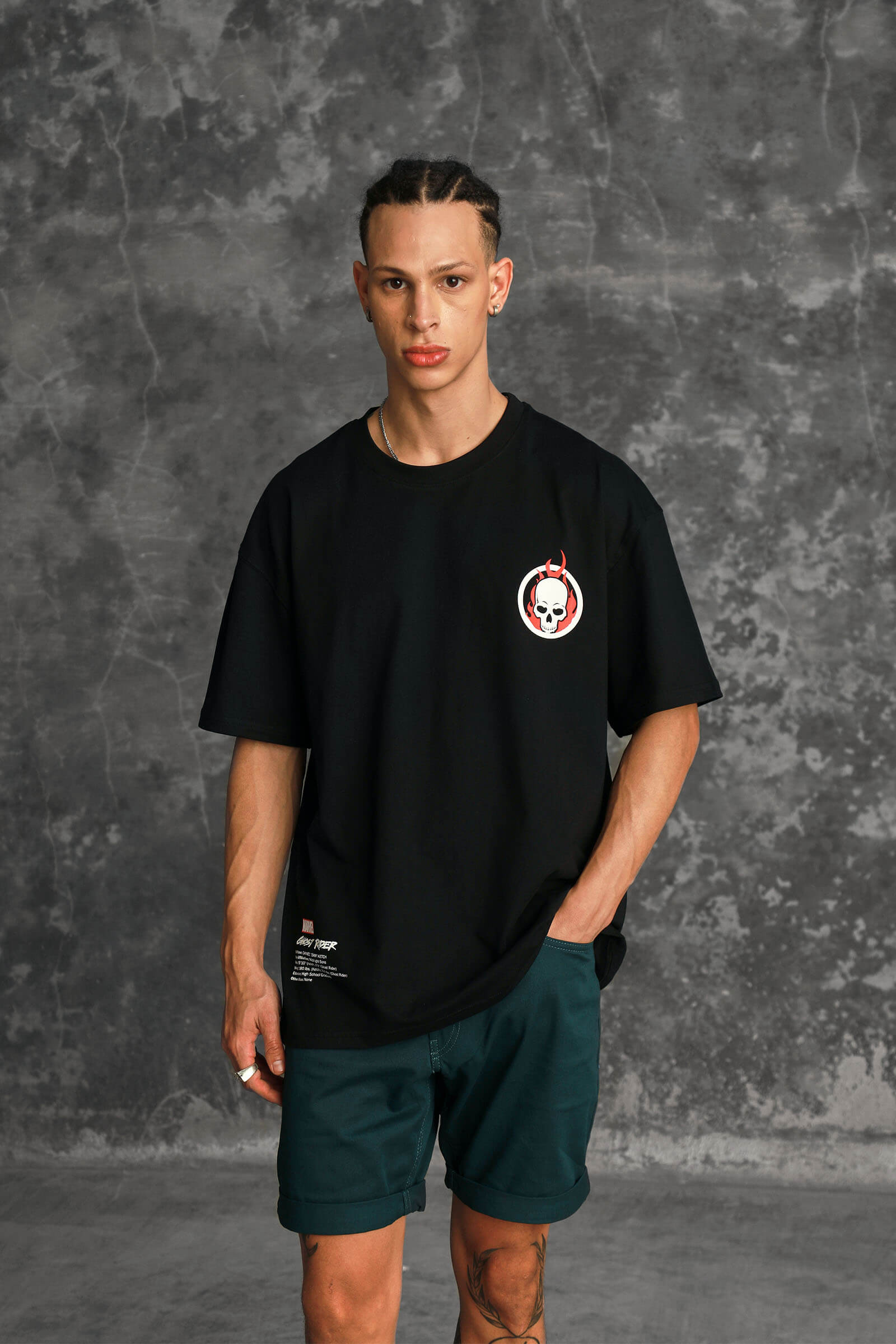 Ghost Rider Oversized T-shirt (Glow In Dark) - BonkersCorner