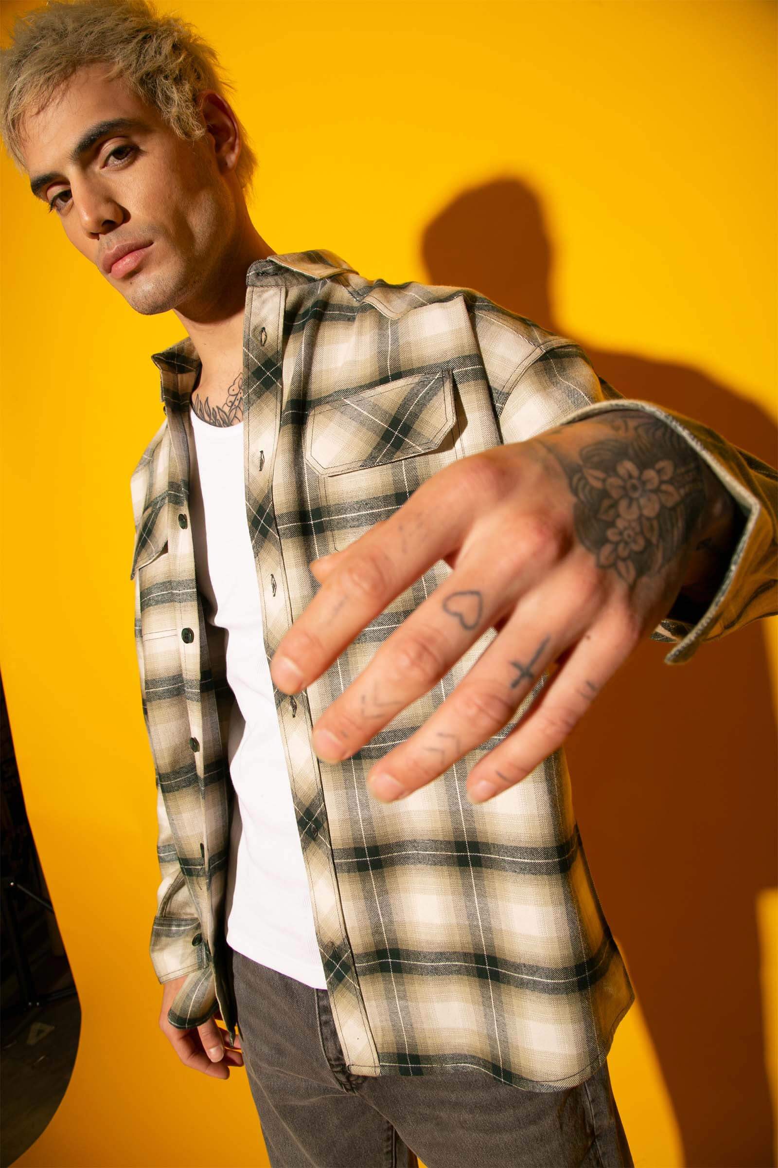 Green Plaid Flannel Oversized Shirt - BonkersCorner