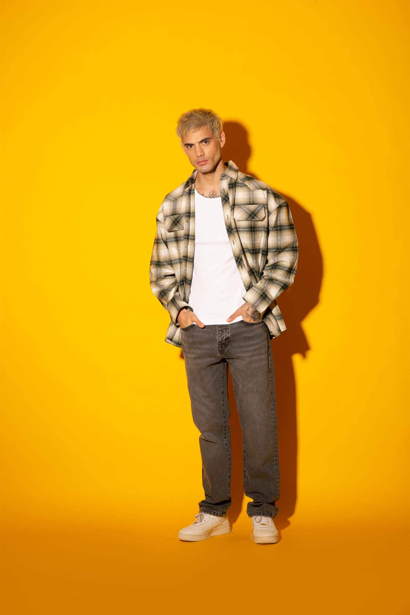 Green Plaid Flannel Oversized Shirt - BonkersCorner