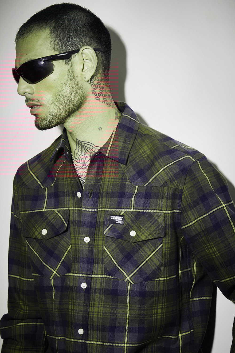 Green-Red Plaid Regular Fit Shirt - BonkersCorner