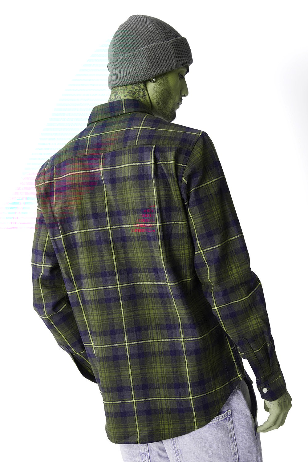 Green-Red Plaid Regular Fit Shirt - BonkersCorner