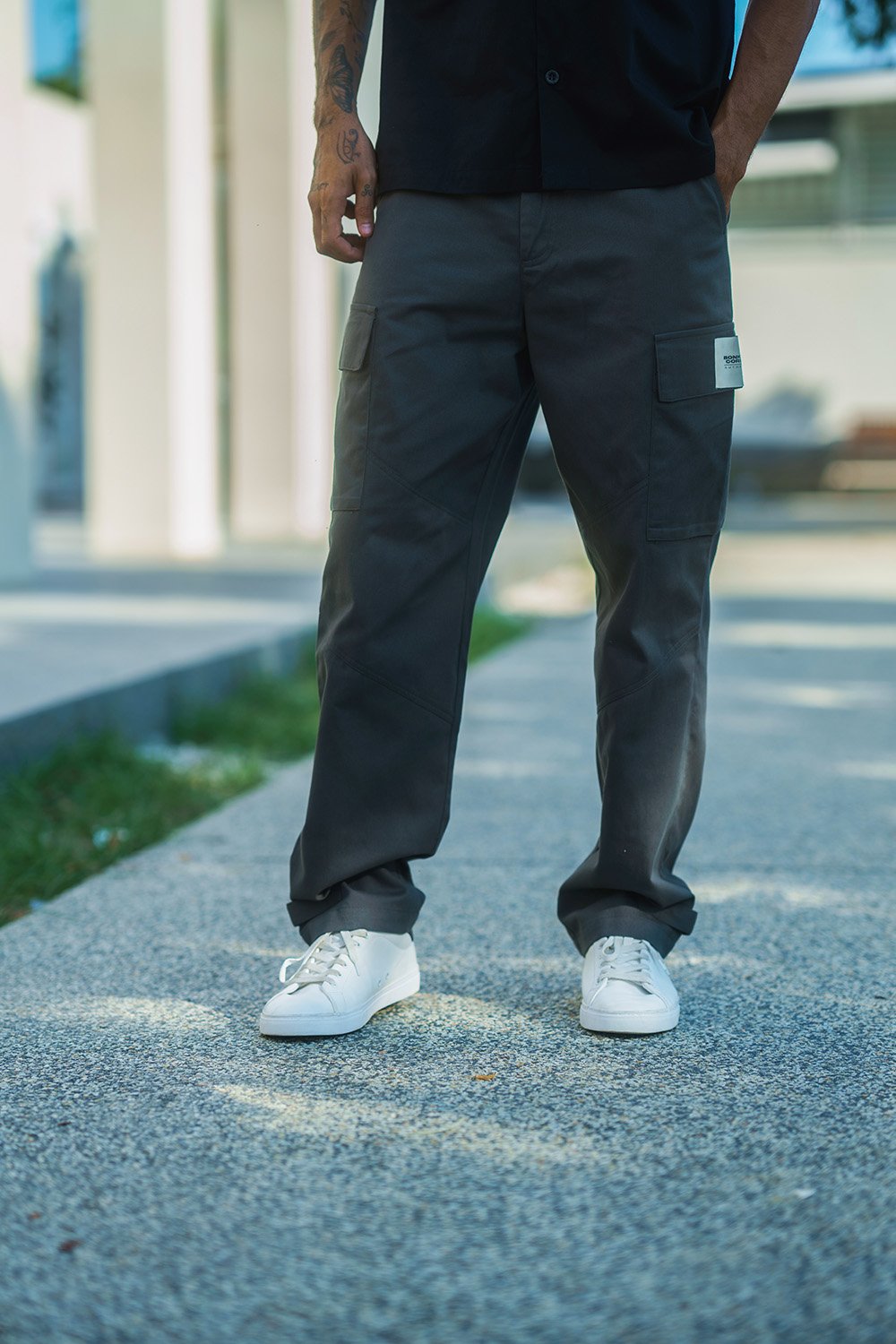 Grey Cargo With Utility Pockets - BonkersCorner