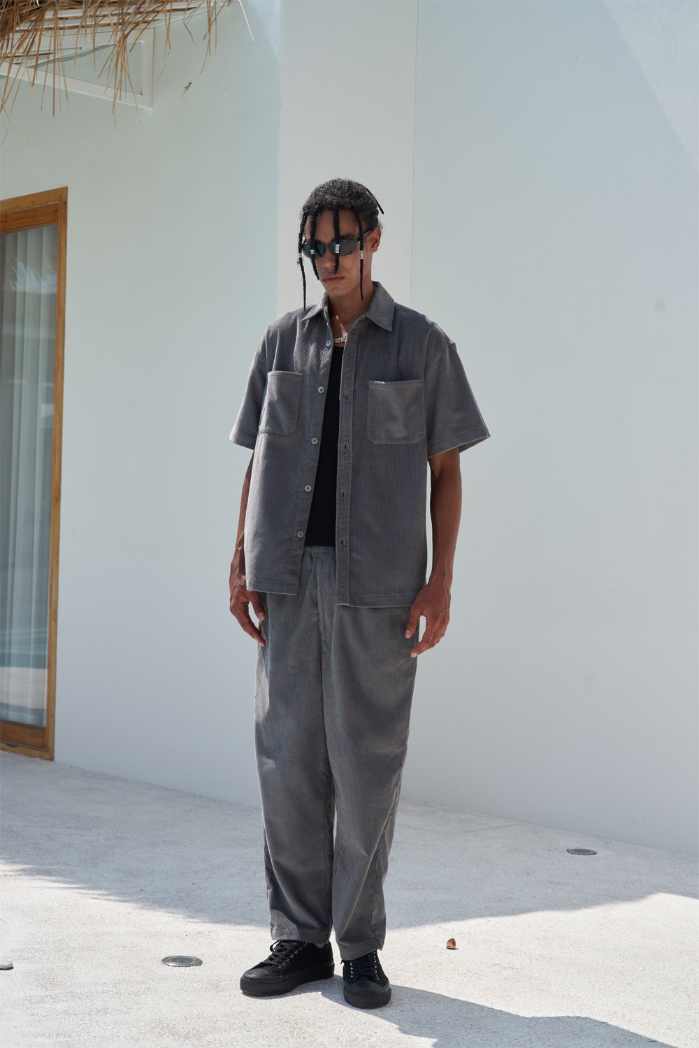 Grey Corduroy Pants - BonkersCorner