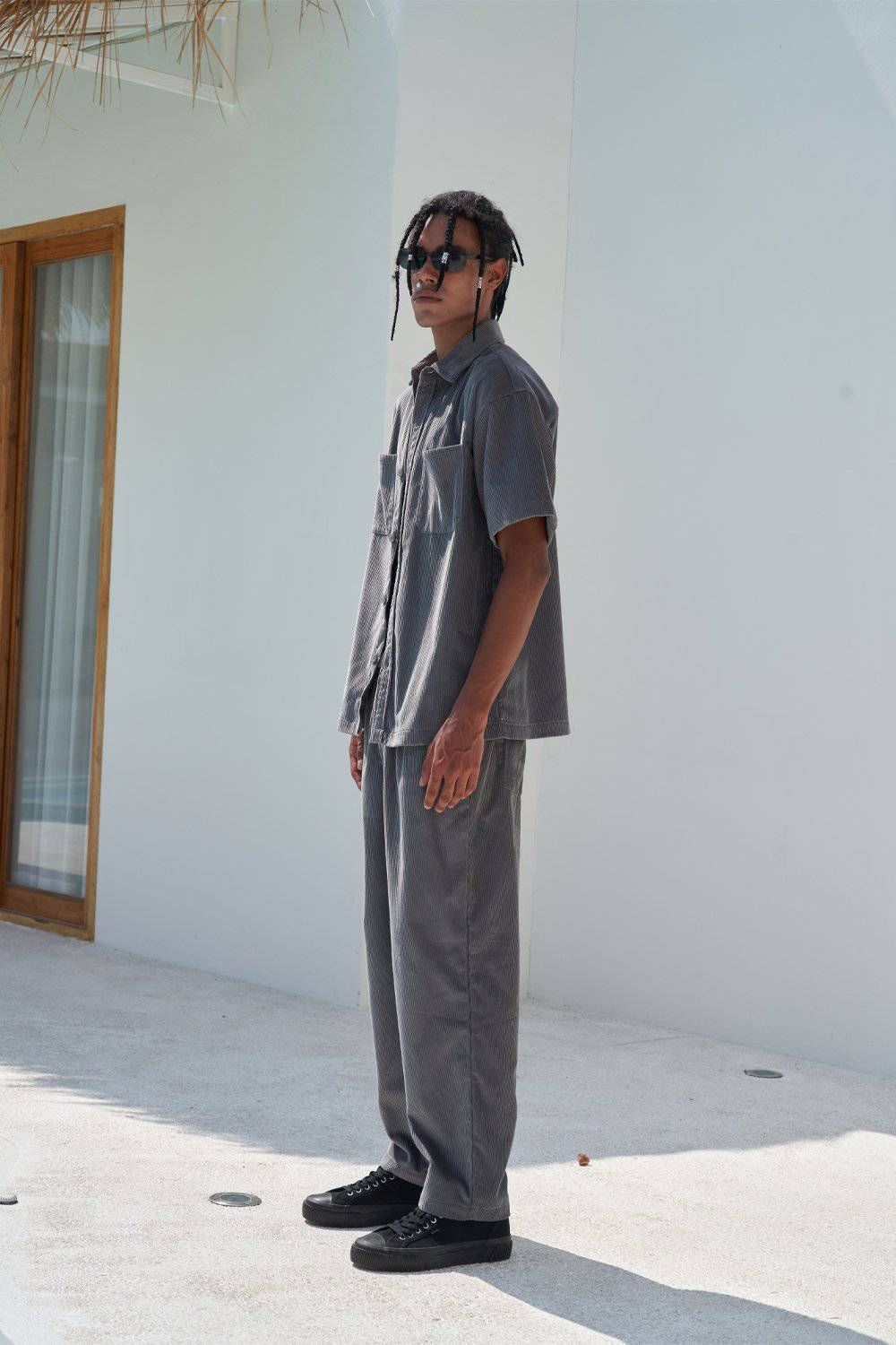 Grey Corduroy Pants - BonkersCorner