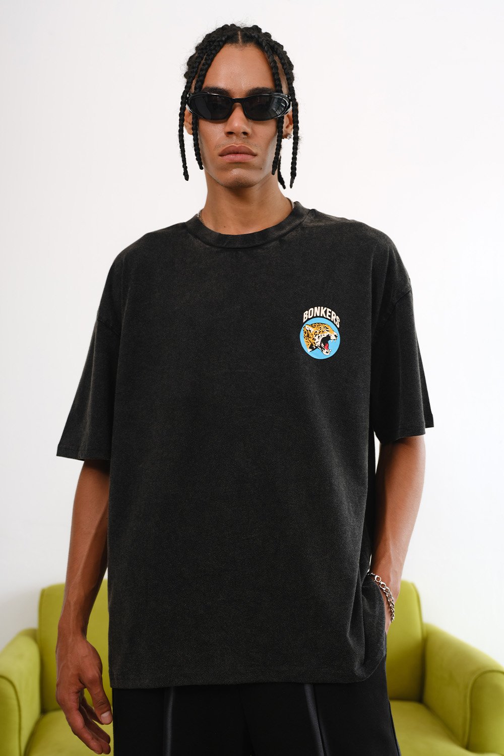 Grey Diabolik Panther Oversized T-shirt - BonkersCorner