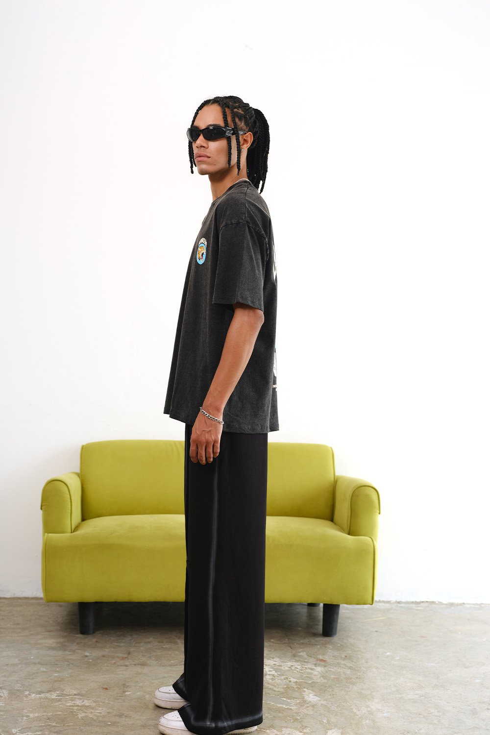 Grey Diabolik Panther Oversized T-shirt - BonkersCorner