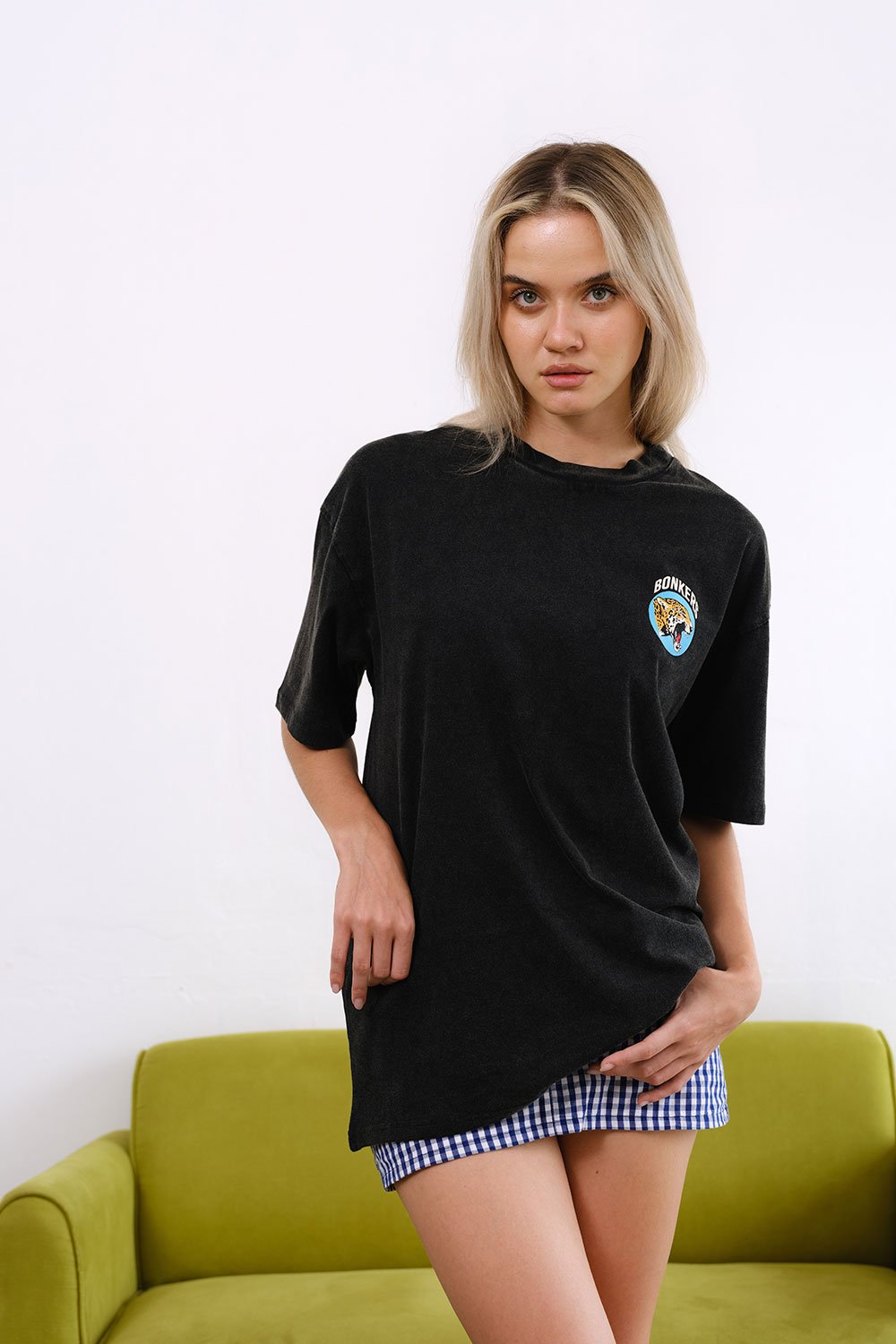 Grey Diabolik Panther Oversized T-shirt - BonkersCorner