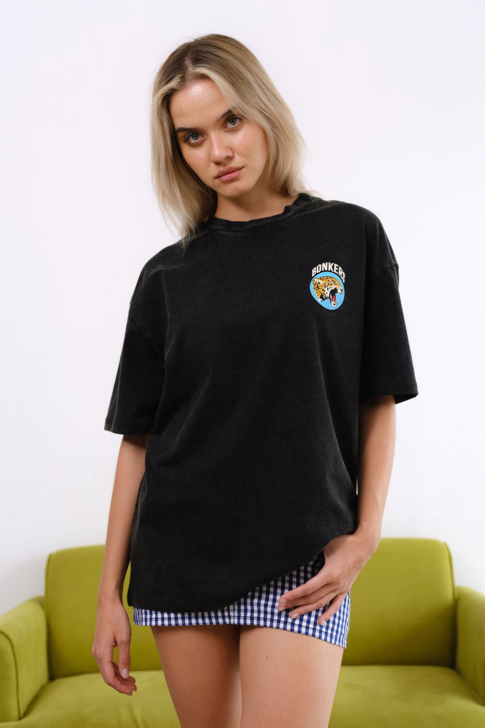 Grey Diabolik Panther Oversized T-shirt - BonkersCorner