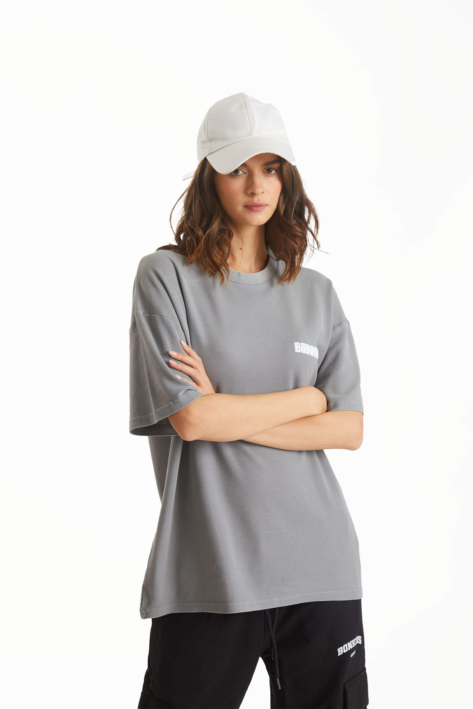 Grey Heavyweight Pique Oversized T-shirt - BonkersCorner