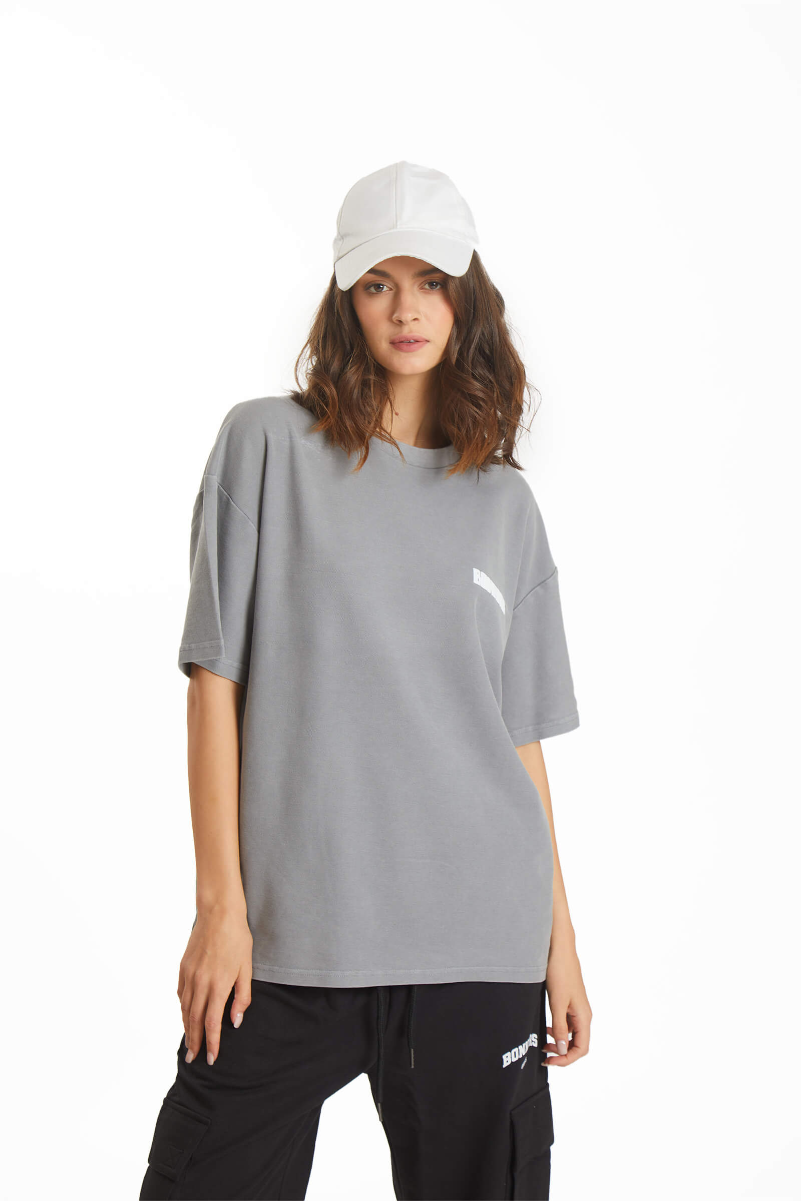 Grey Heavyweight Pique Oversized T-shirt - BonkersCorner