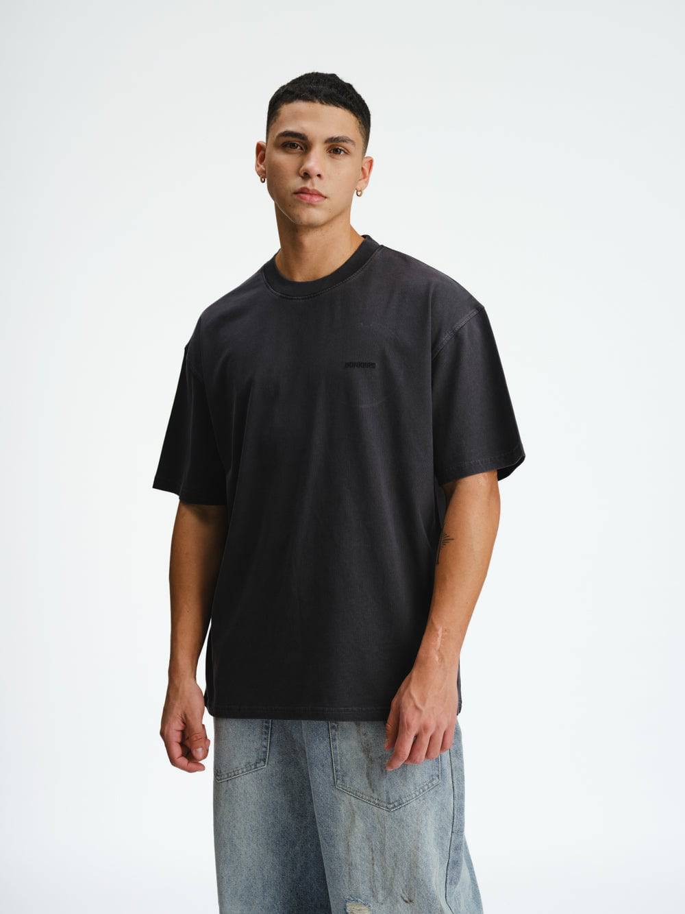 Grey Signature Heavyweight Faded T-shirt - BonkersCorner