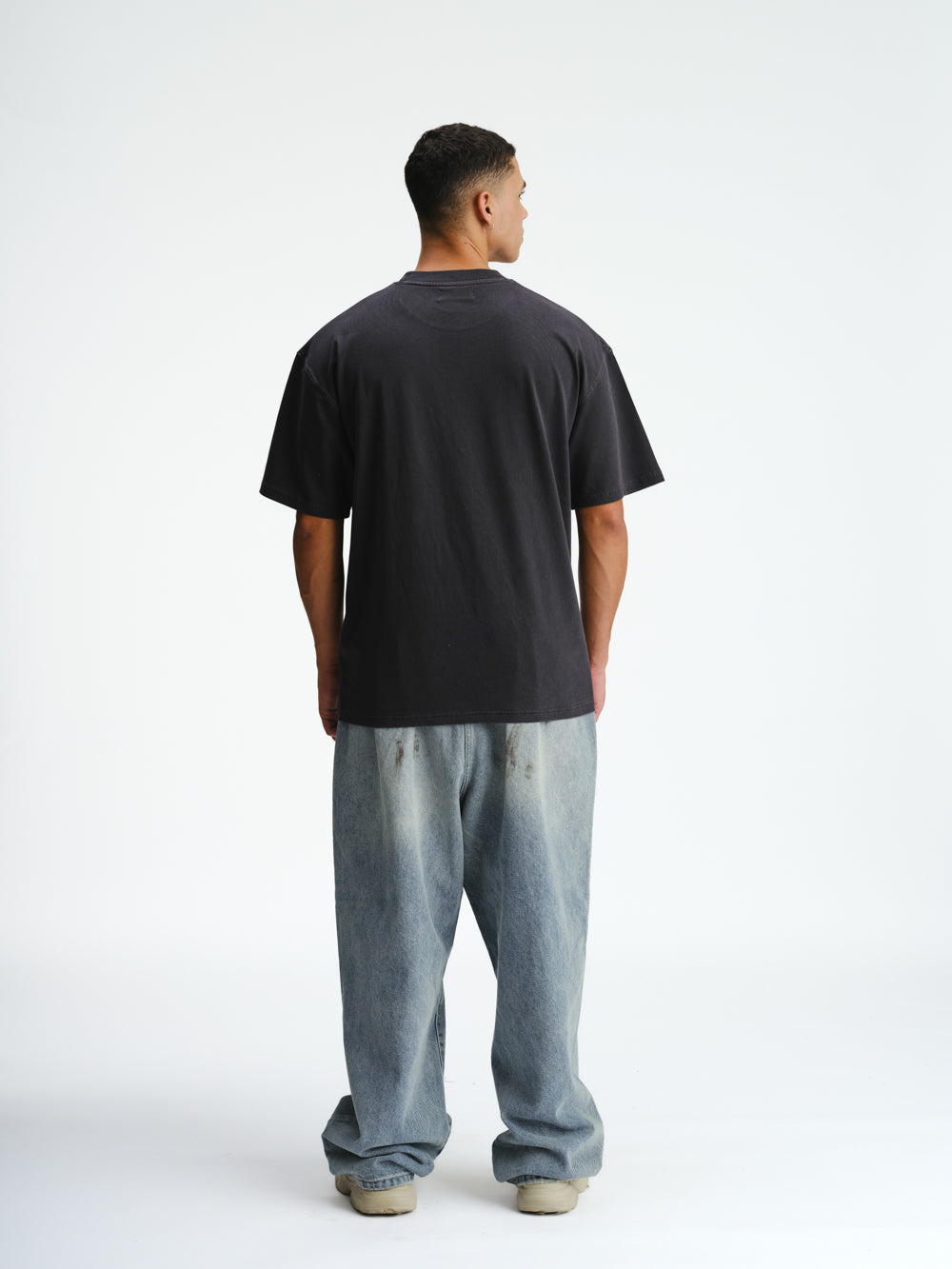 Grey Signature Heavyweight Faded T-shirt - BonkersCorner