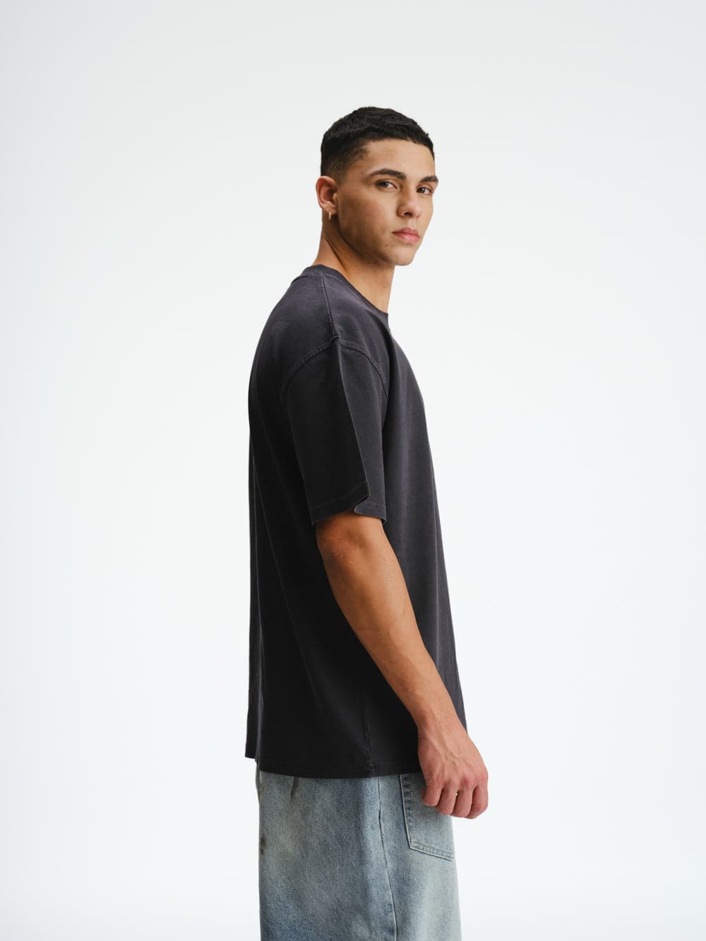 Grey Signature Heavyweight Faded T-shirt - BonkersCorner