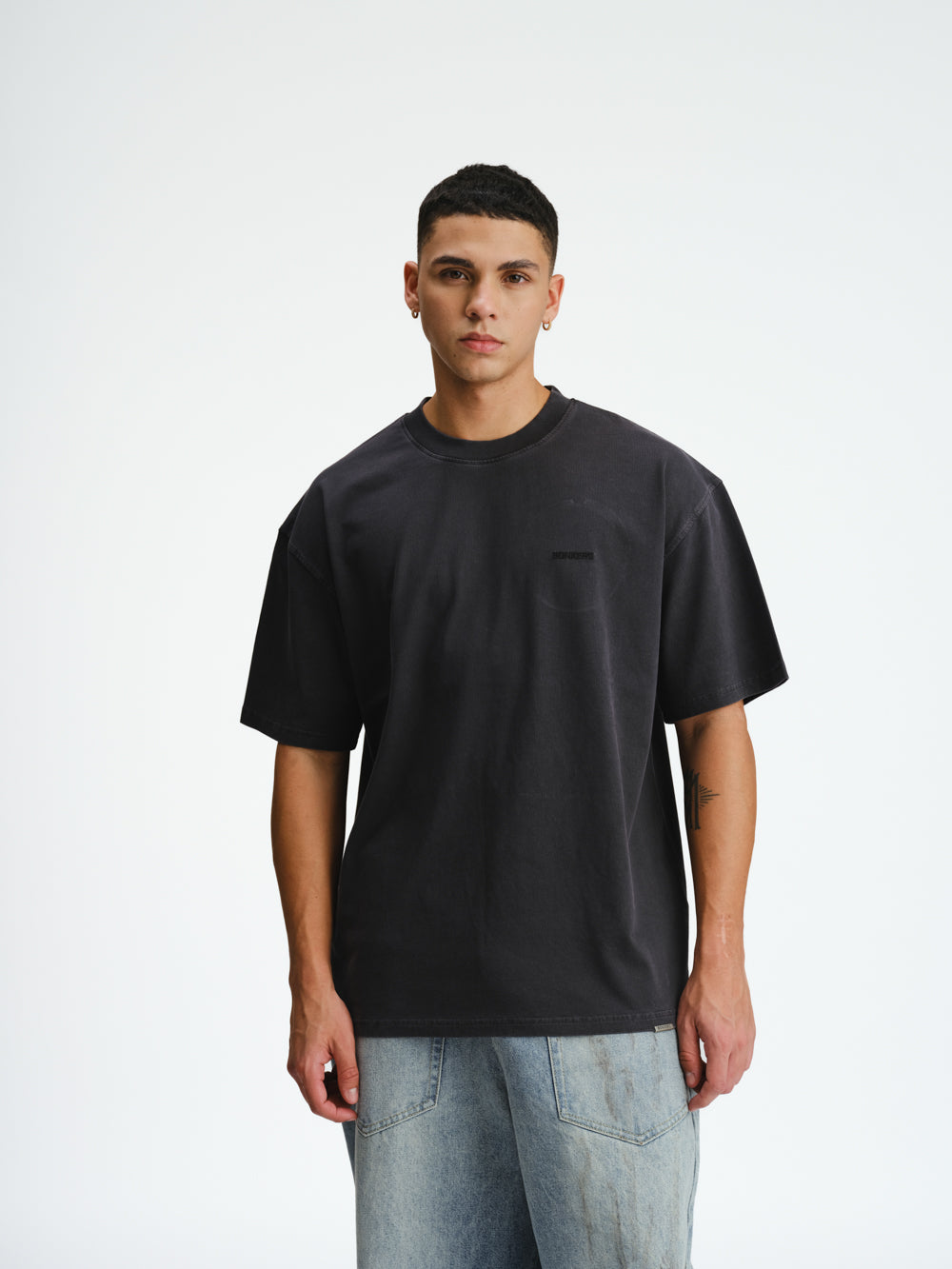 Grey Signature Heavyweight Faded T-shirt - BonkersCorner