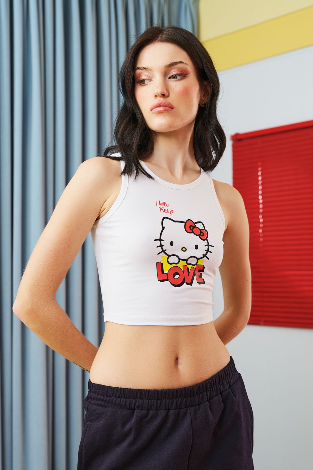 Hello Kitty Love Crop Top - BonkersCorner