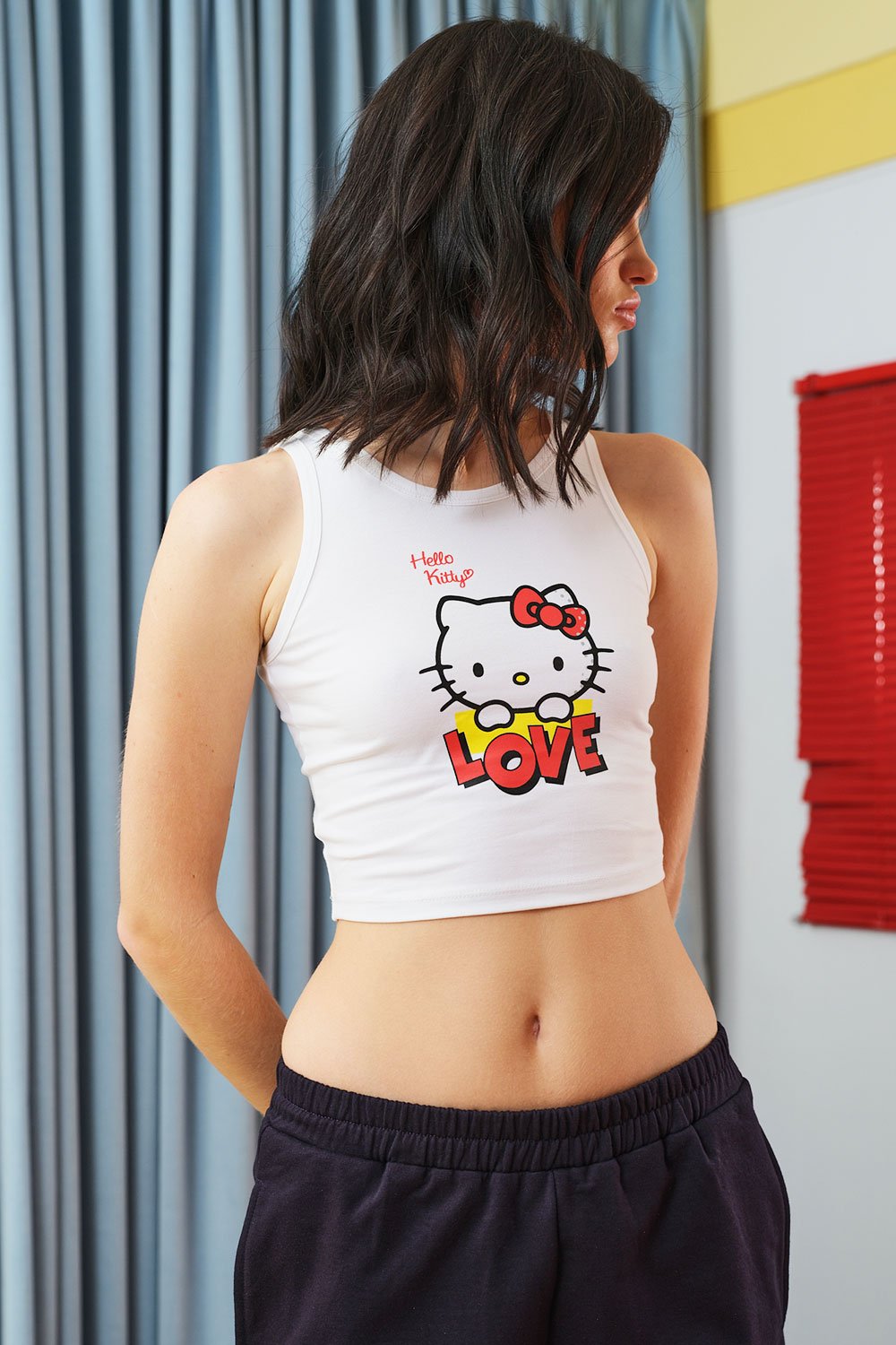 Hello Kitty Love Crop Top - BonkersCorner