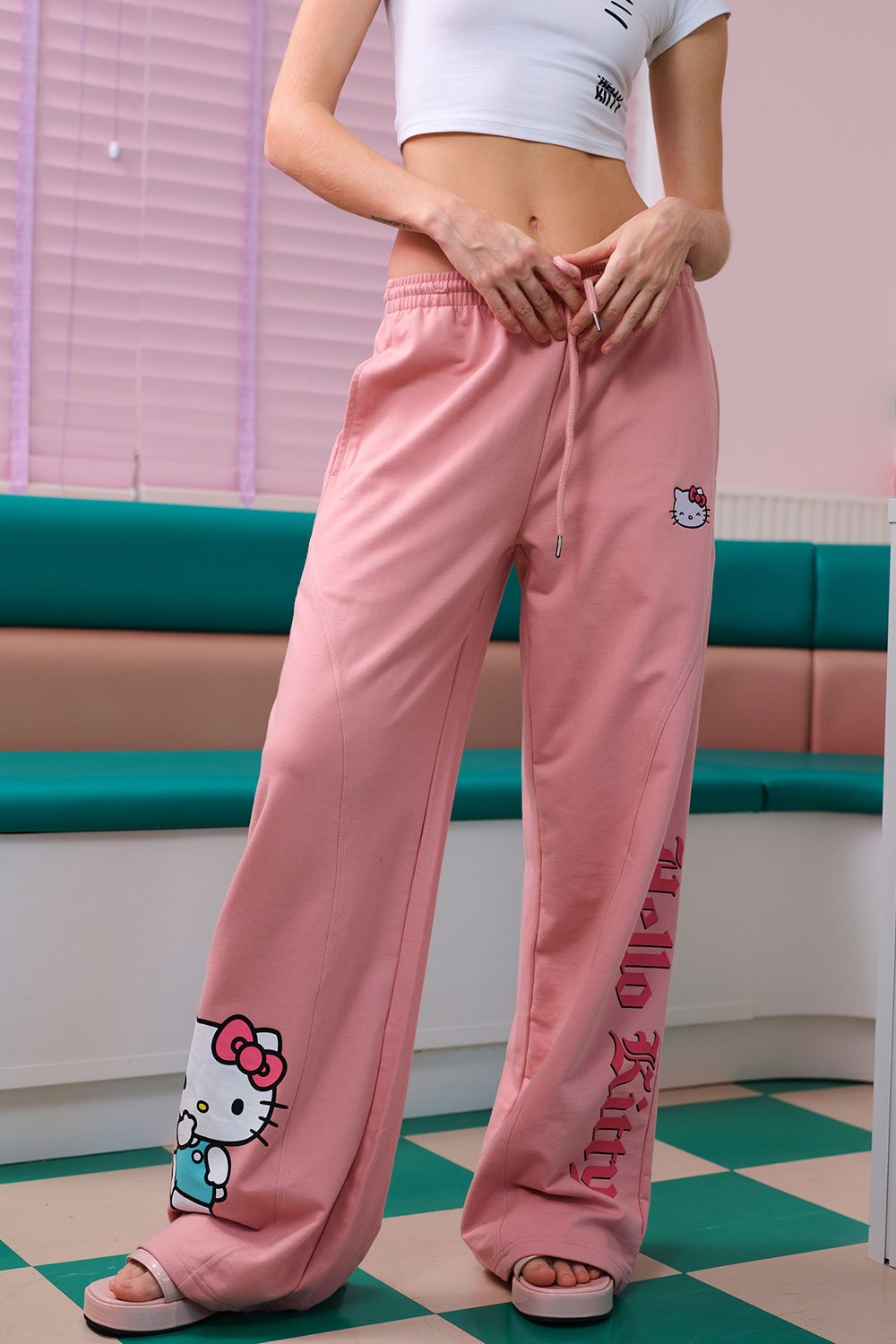 Hello Kitty Wide-Leg Pants - BonkersCorner