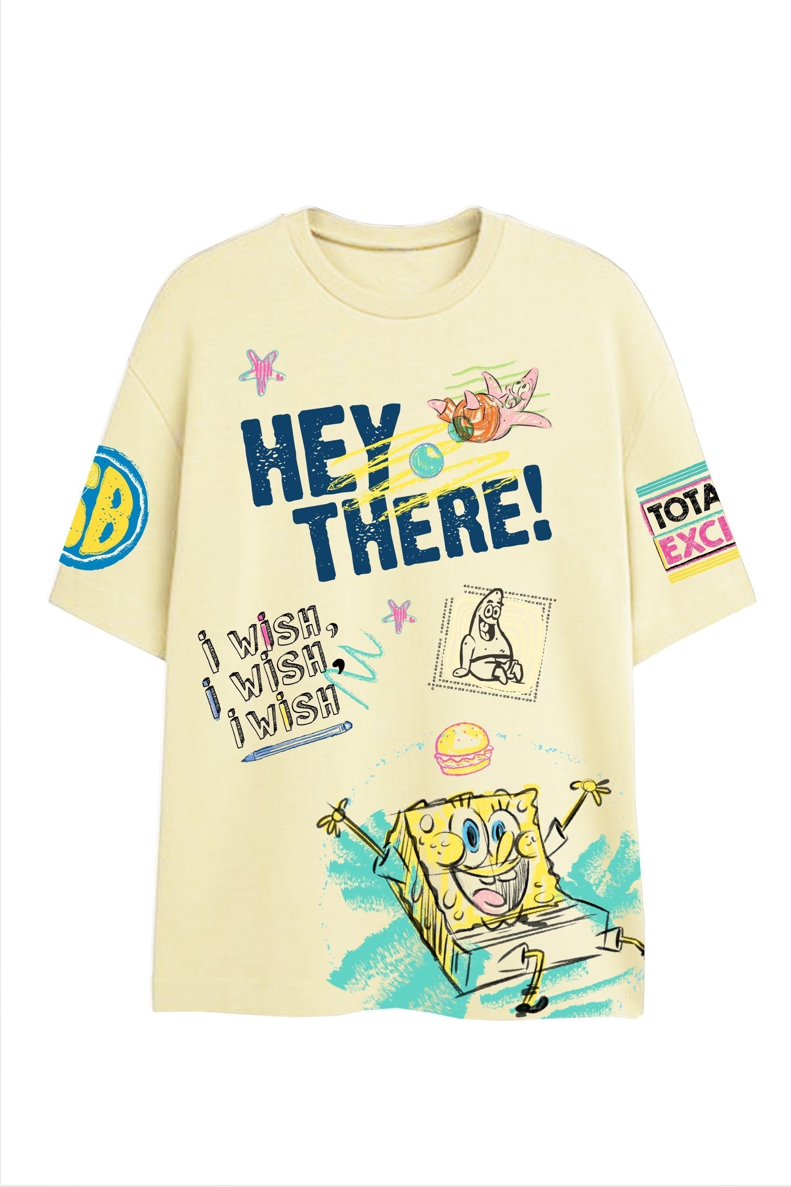 Hey There SpongeBob Oversized T-shirt - BonkersCorner