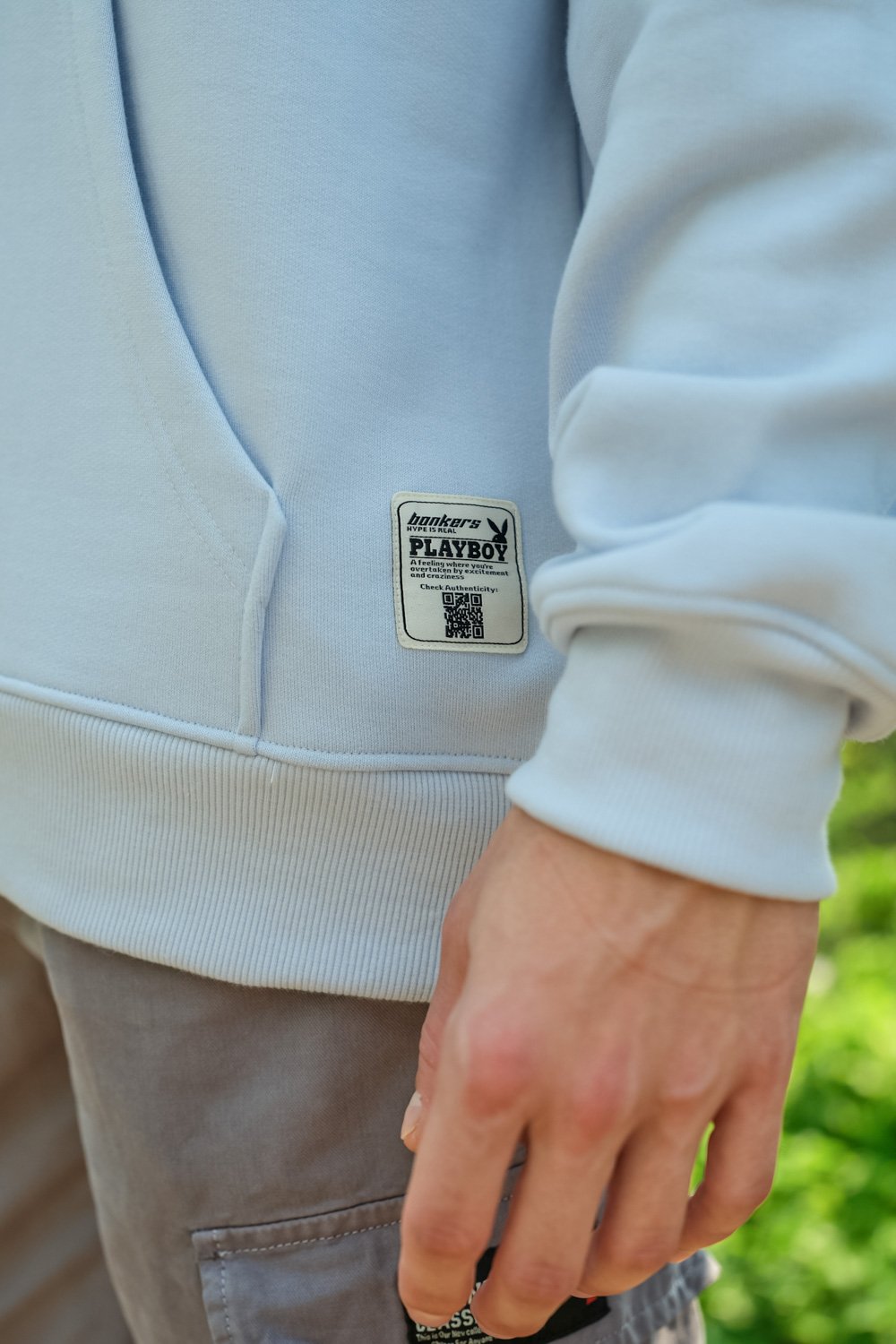 Icy Blue Playboy Hoodie - BonkersCorner
